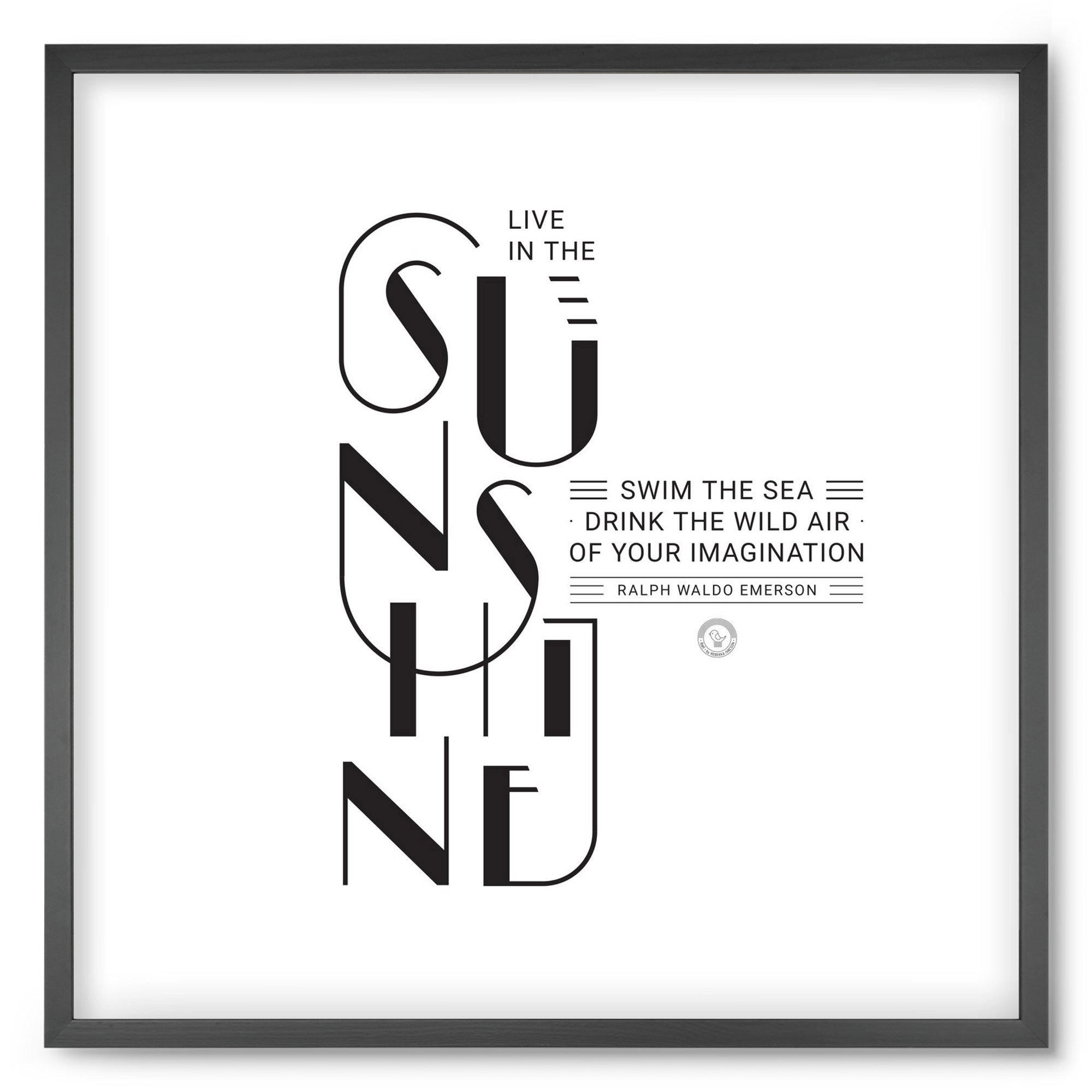 Sunshine, 50x50 cm (50x50 cm), Fekete keret