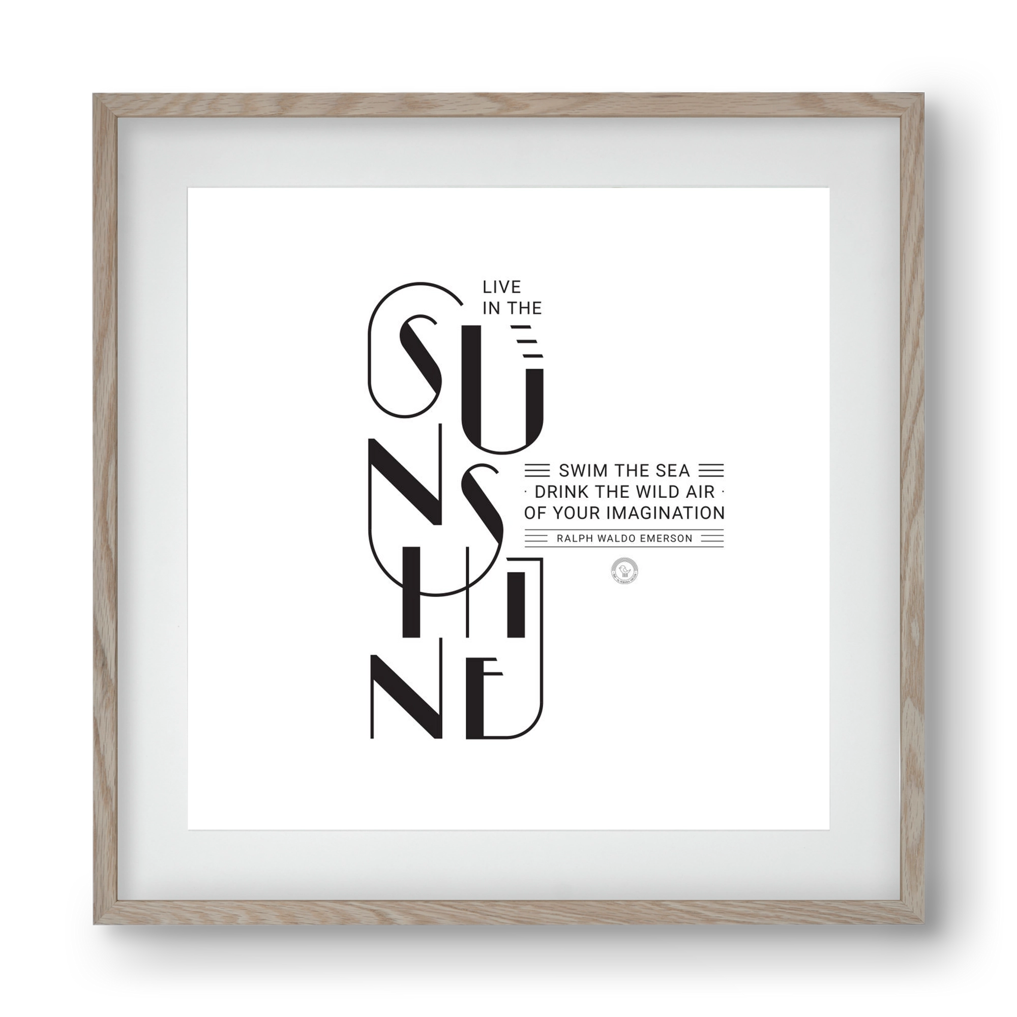 Sunshine, 40x40 cm (30x30 cm), Tölgy keret, paszpartuval