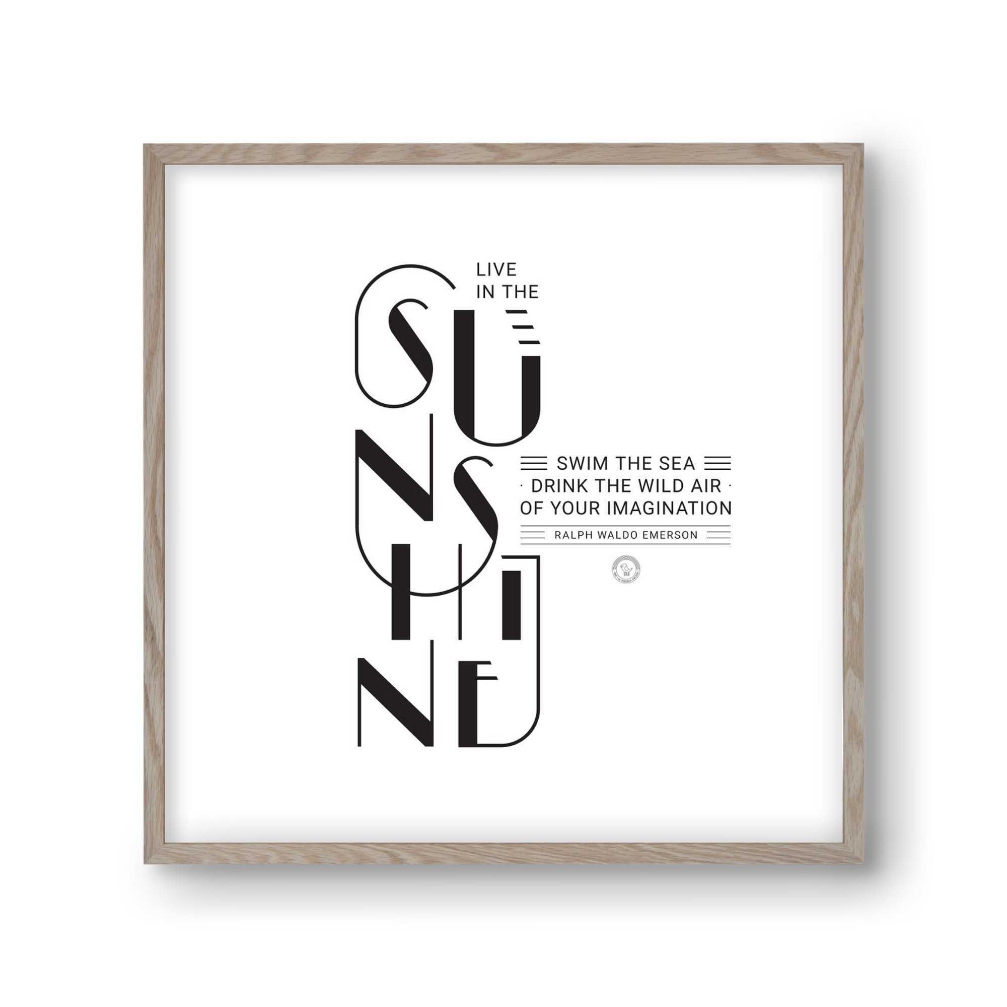 Sunshine, 30x30 cm (30x30 cm), Tölgy keret