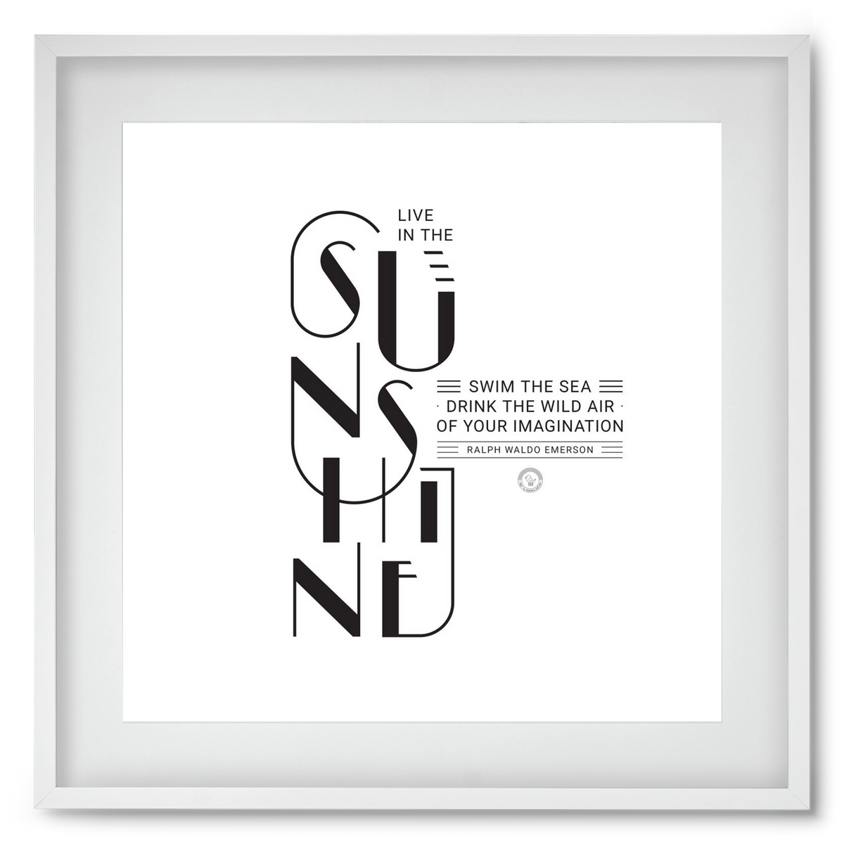 Sunshine, 50x50 cm (40x40 cm), Fehér keret, paszpartuval