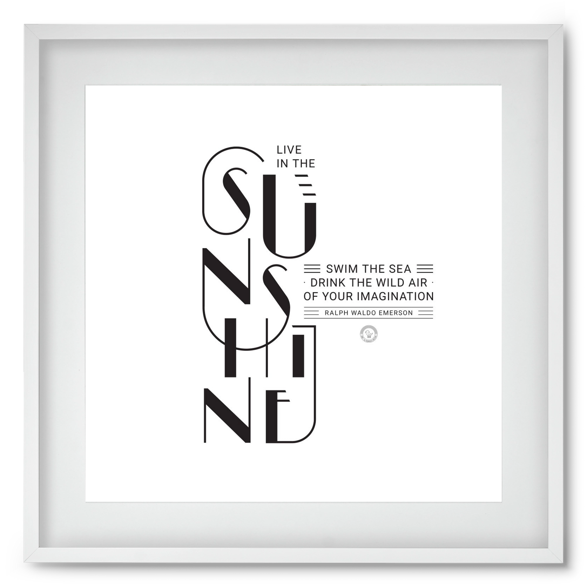 Sunshine, 50x50 cm (40x40 cm), Fehér keret, paszpartuval