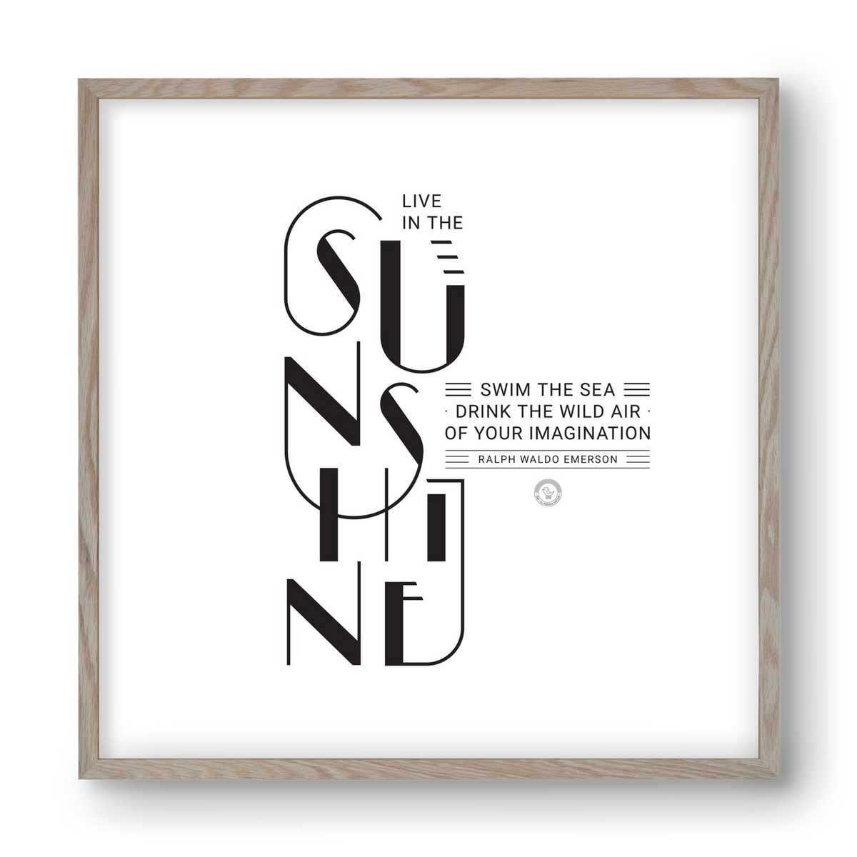 Sunshine, 40x40 cm (40x40 cm), Tölgy keret