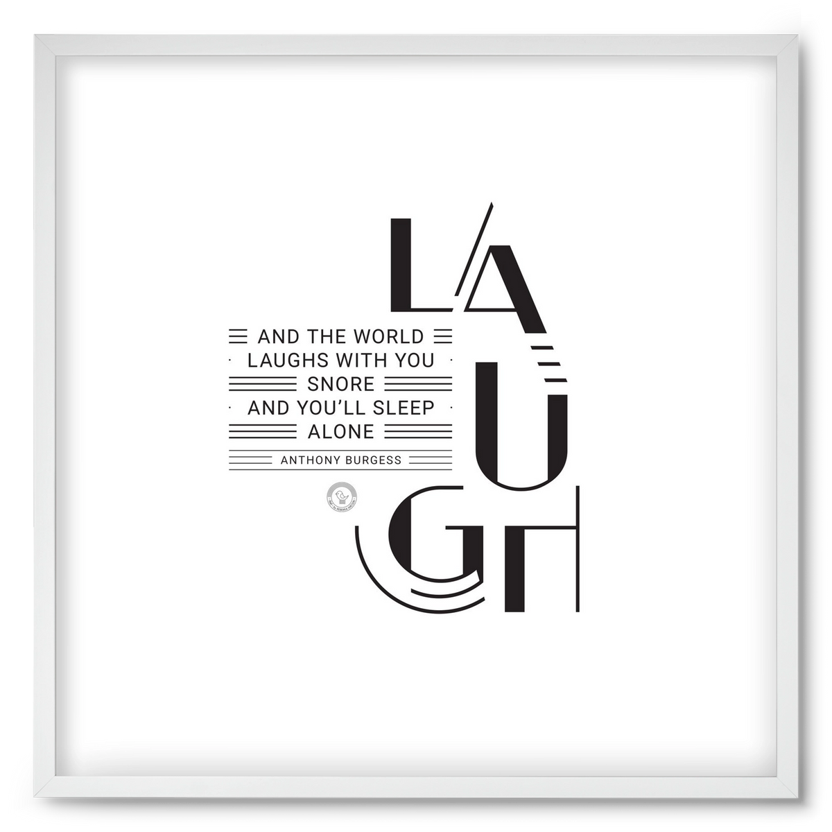Laugh, 50x50 cm (50x50 cm), Fehér keret
