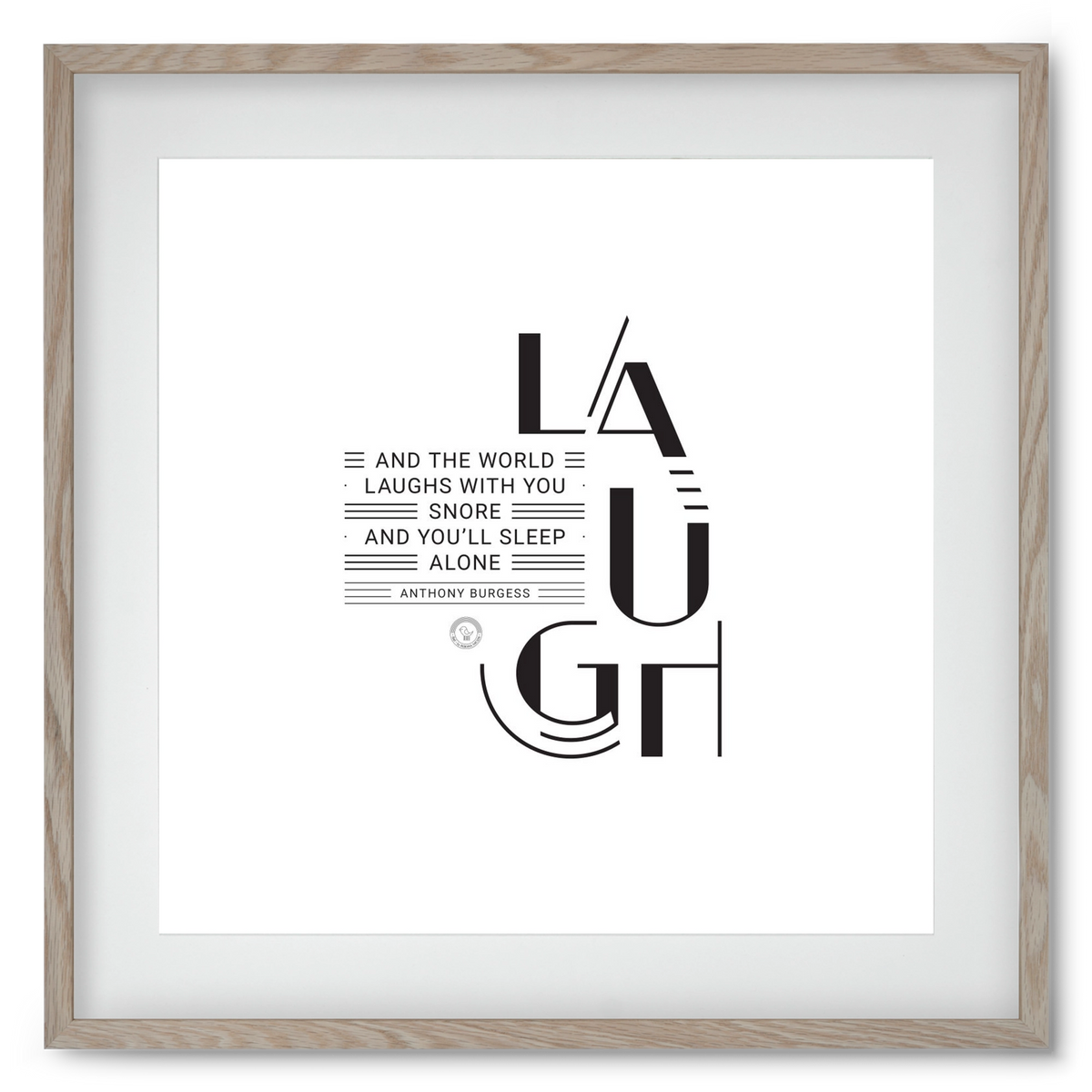 Laugh, 50x50 cm (40x40 cm), Tölgy keret, paszpartuval