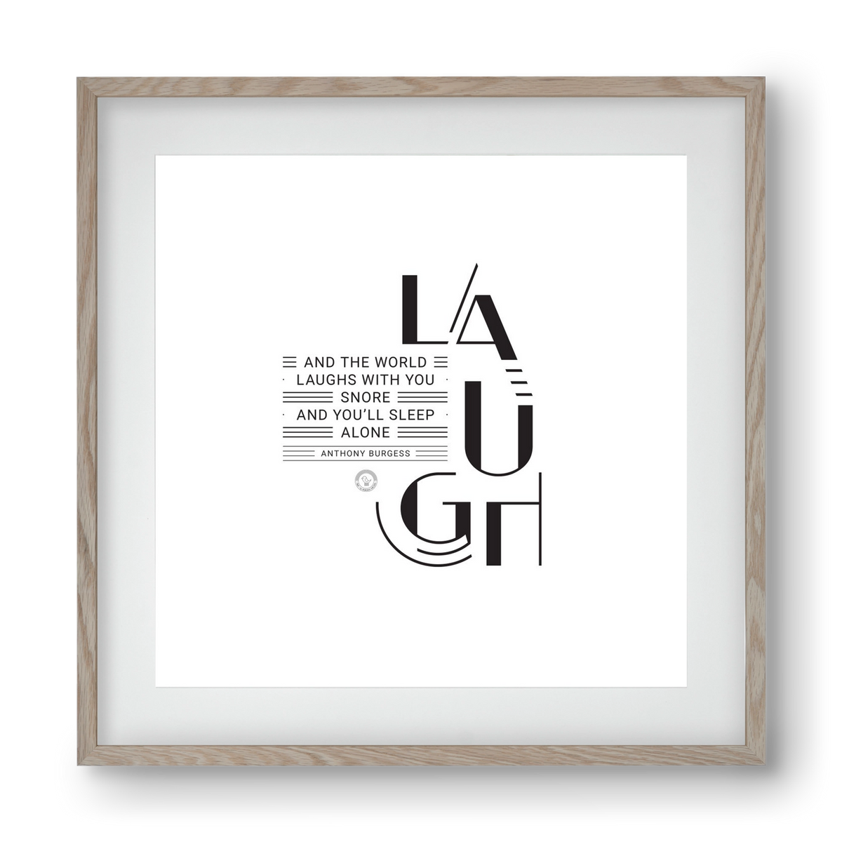 Laugh, 40x40 cm (30x30 cm), Tölgy keret, paszpartuval
