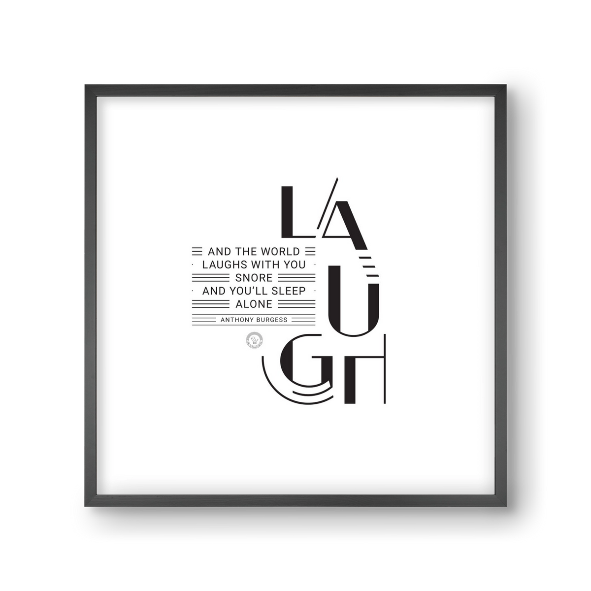 Laugh, 30x30 cm (30x30 cm), Fekete keret