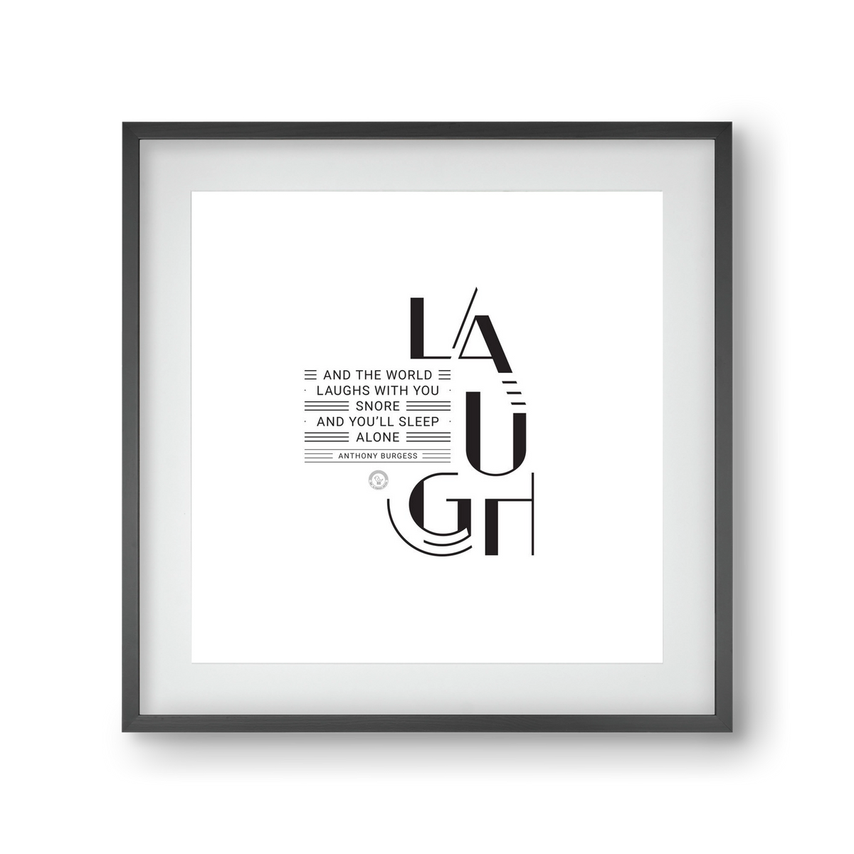 Laugh, 30x30 cm (20x20 cm), Fekete keret, paszpartuval