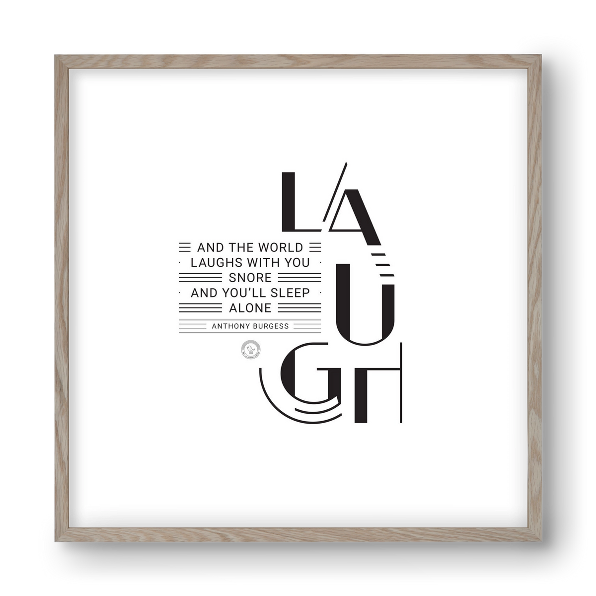 Laugh, 40x40 cm (40x40 cm), Tölgy keret