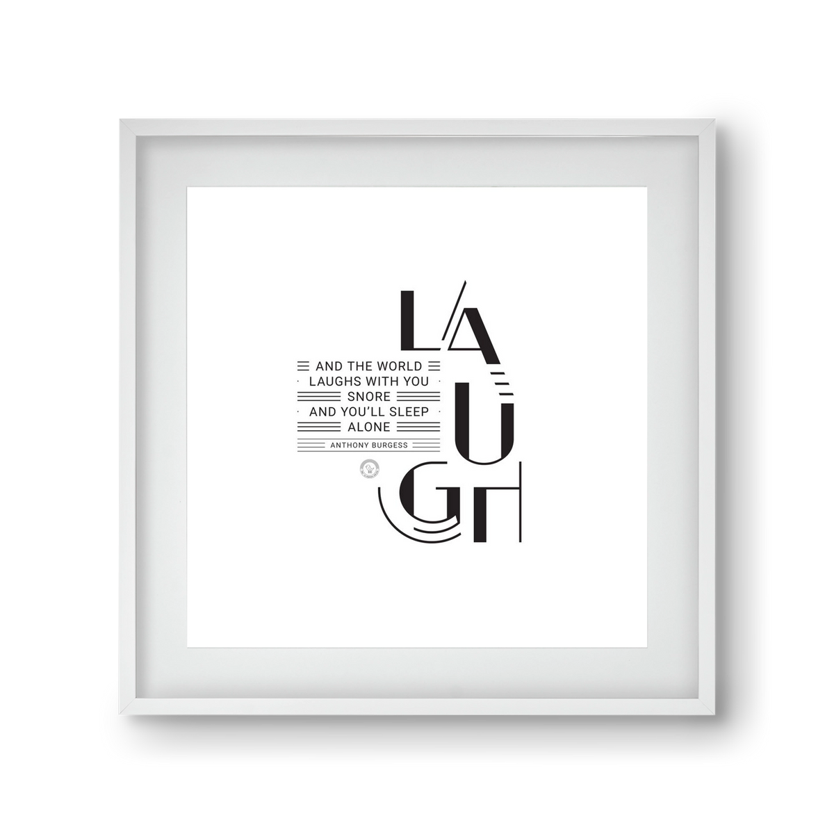Laugh, 30x30 cm (20x20 cm), Fehér keret, paszpartuval