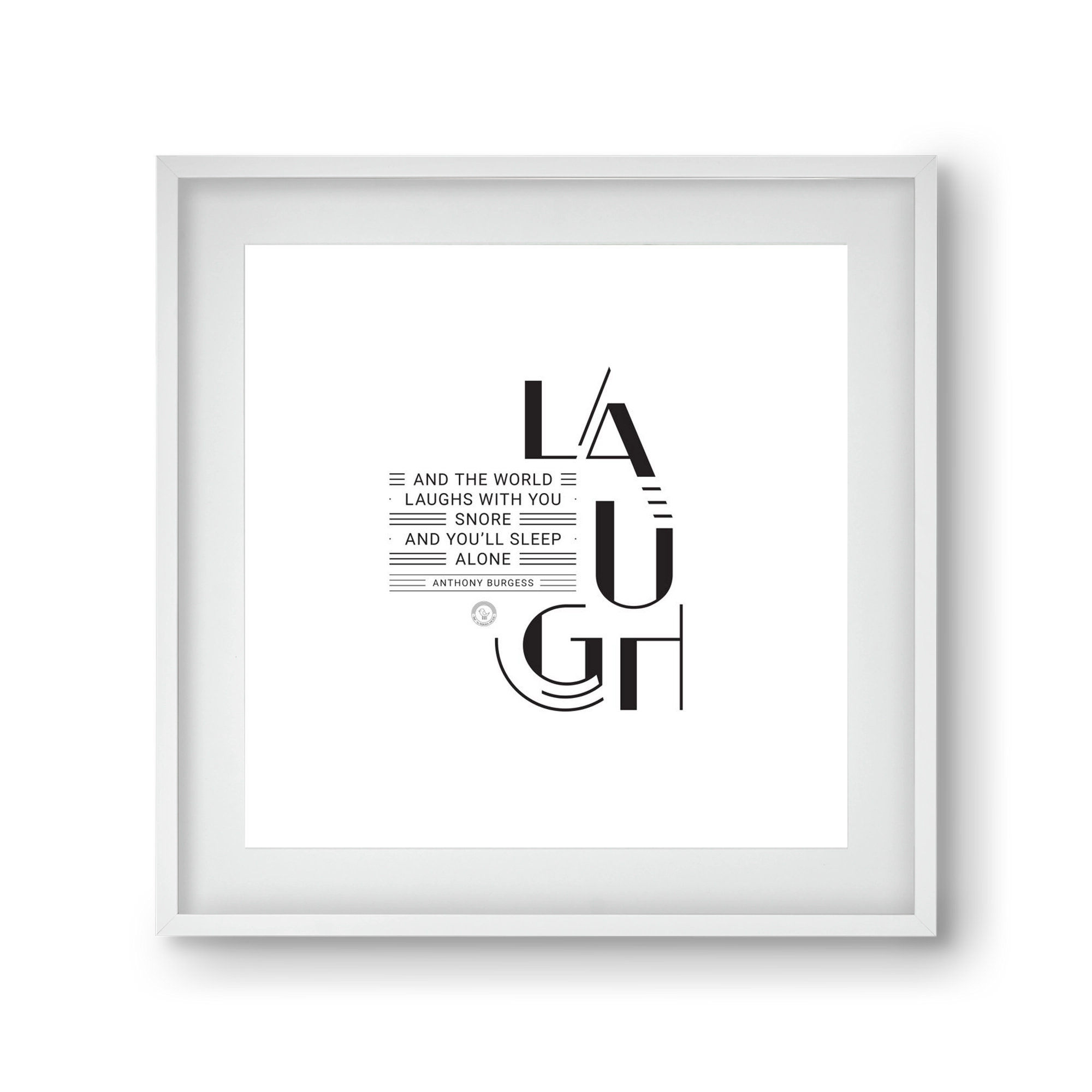 Laugh, 30x30 cm (20x20 cm), Fehér keret, paszpartuval
