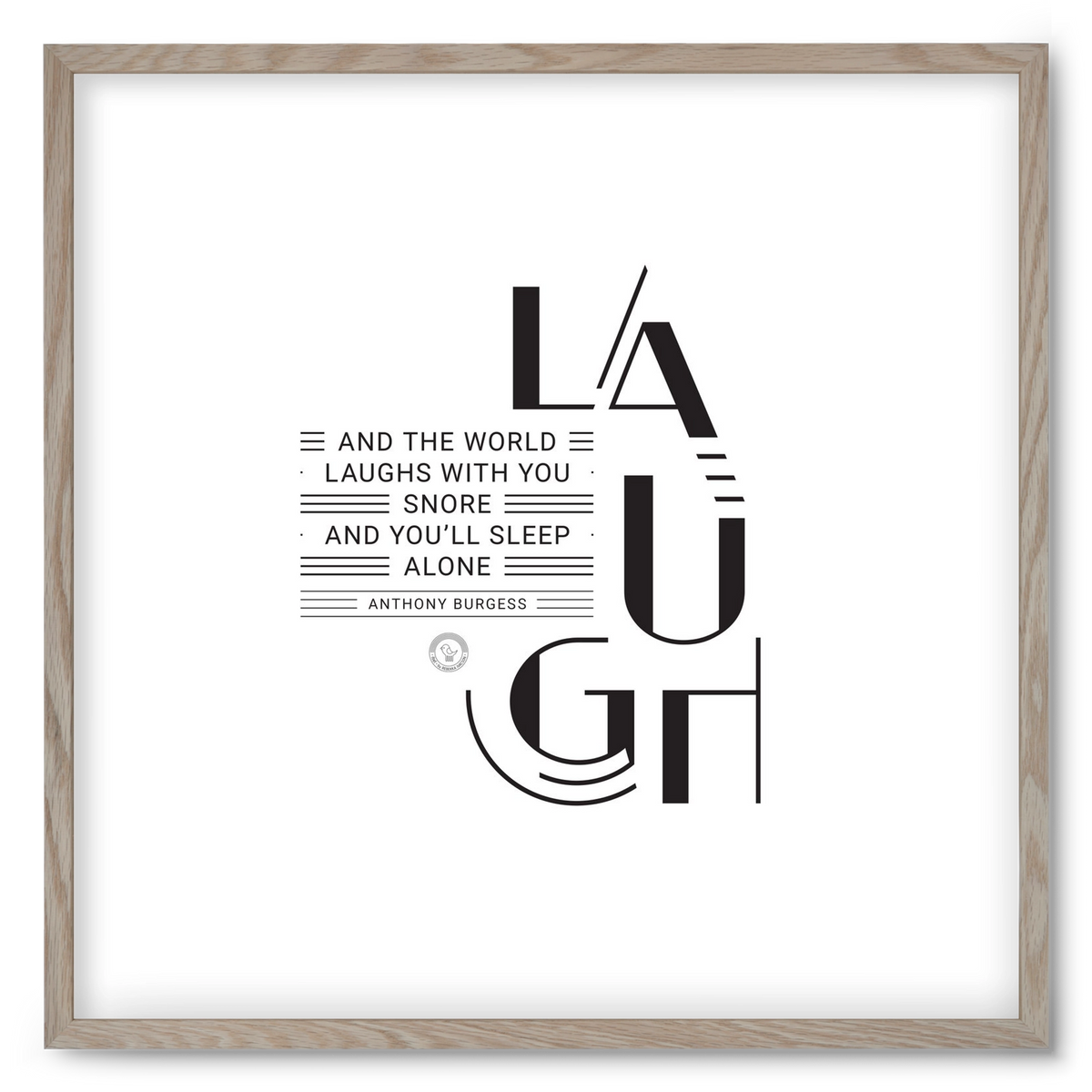 Laugh, 50x50 cm (50x50 cm), Tölgy keret