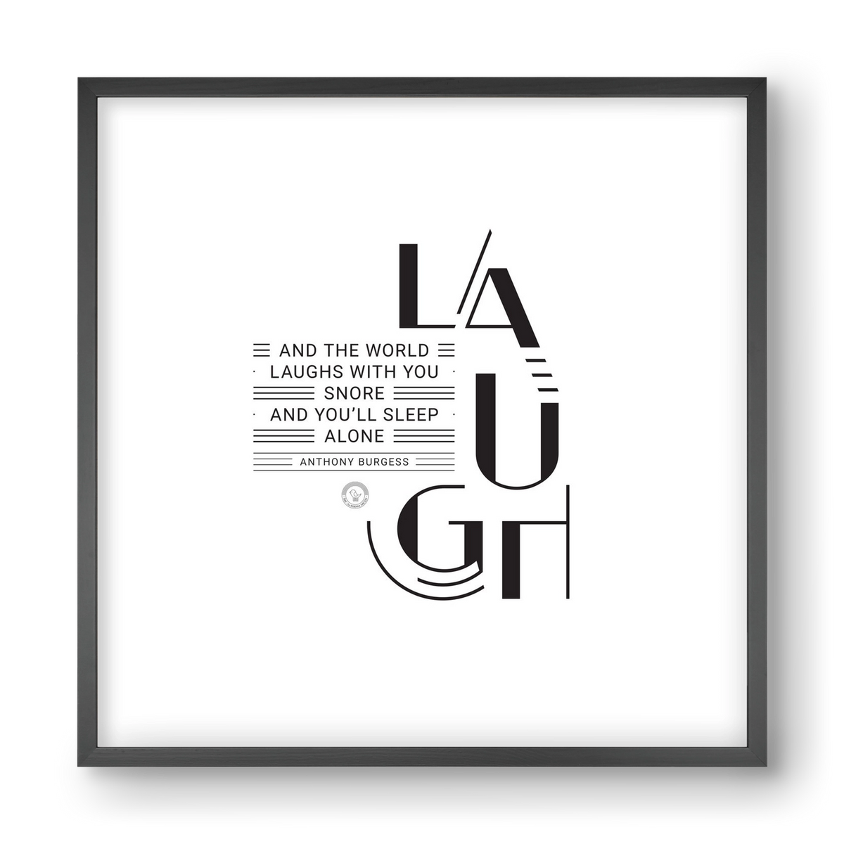 Laugh, 40x40 cm (40x40 cm), Fekete keret