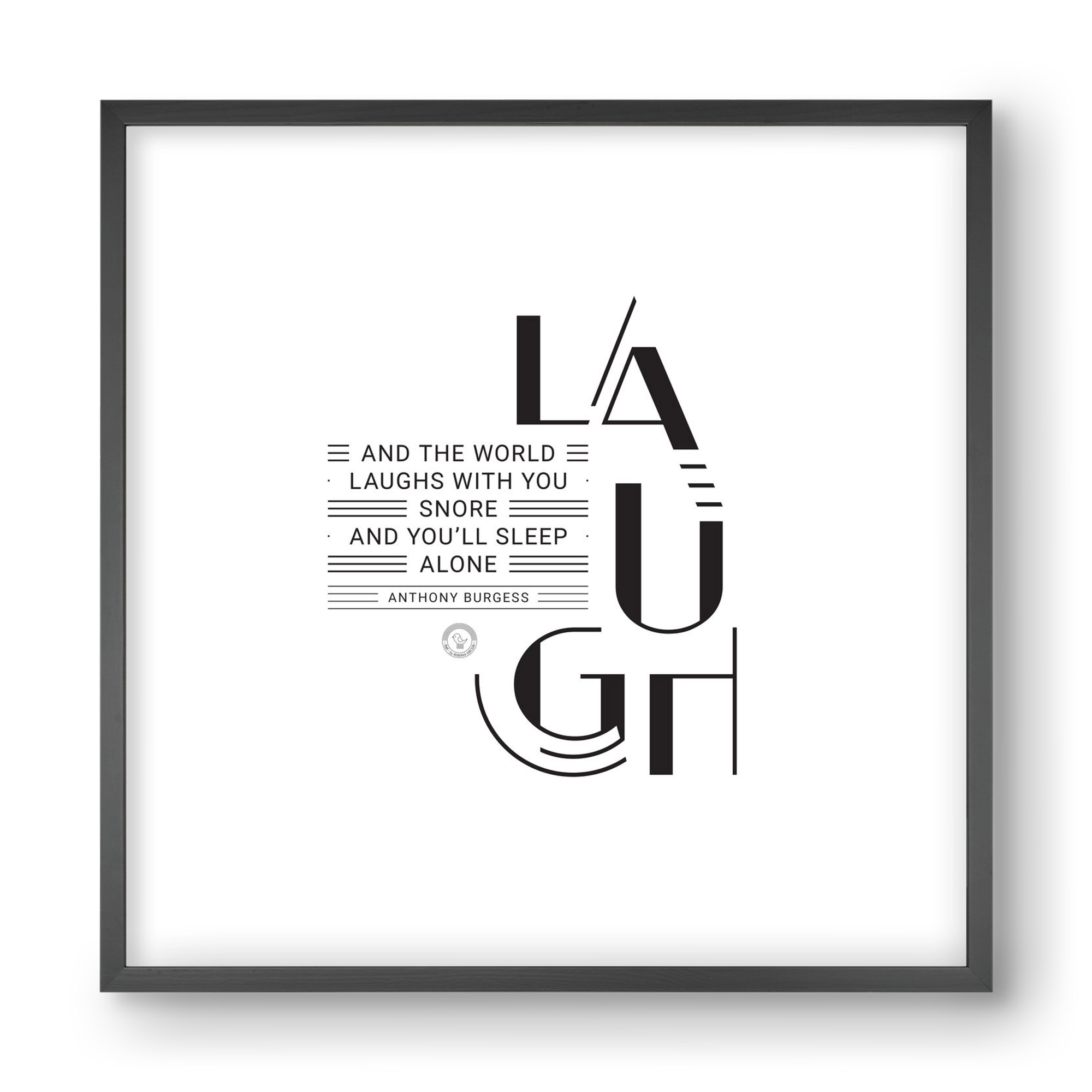 Laugh, 40x40 cm (40x40 cm), Fekete keret