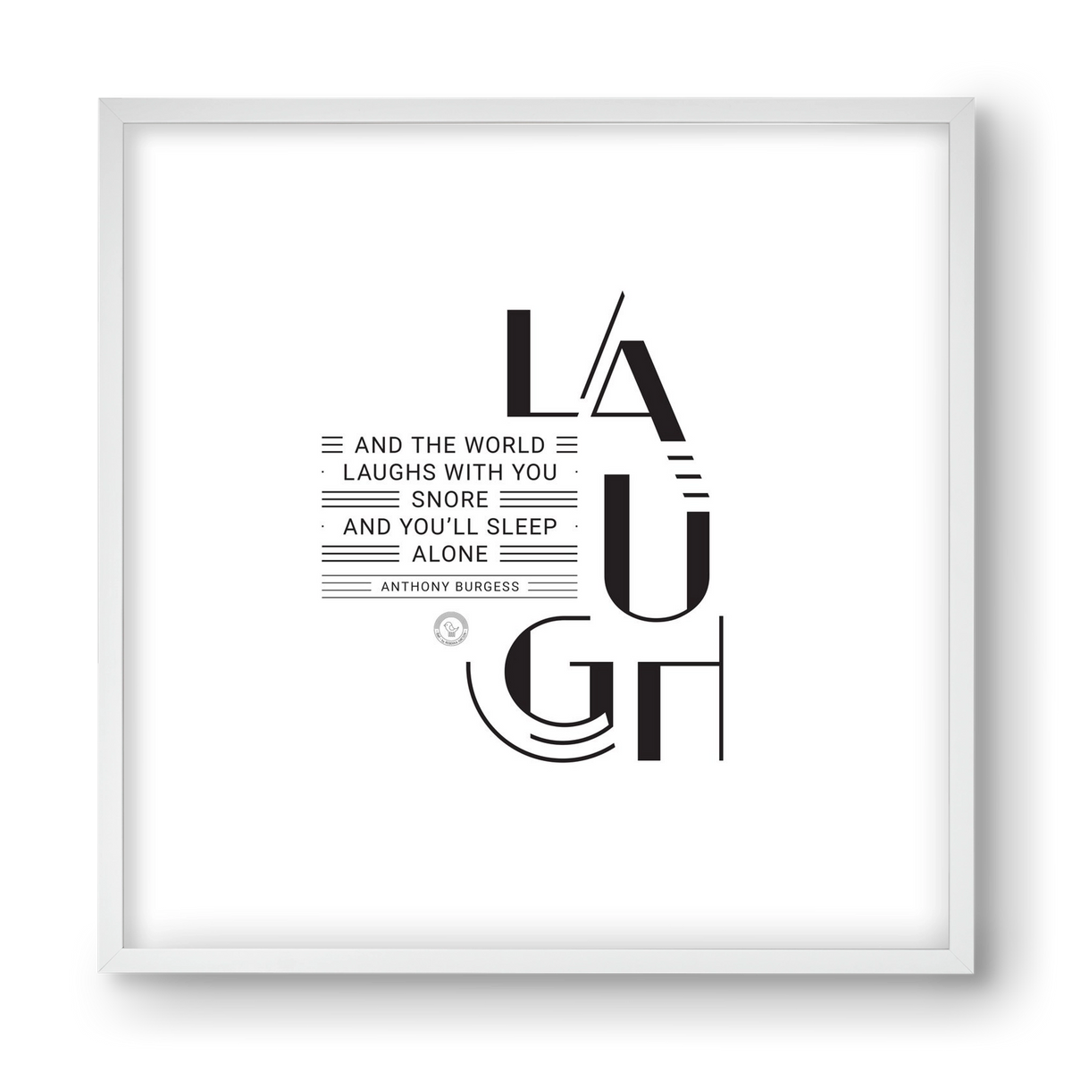 Laugh, 40x40 cm (40x40 cm), Fehér keret