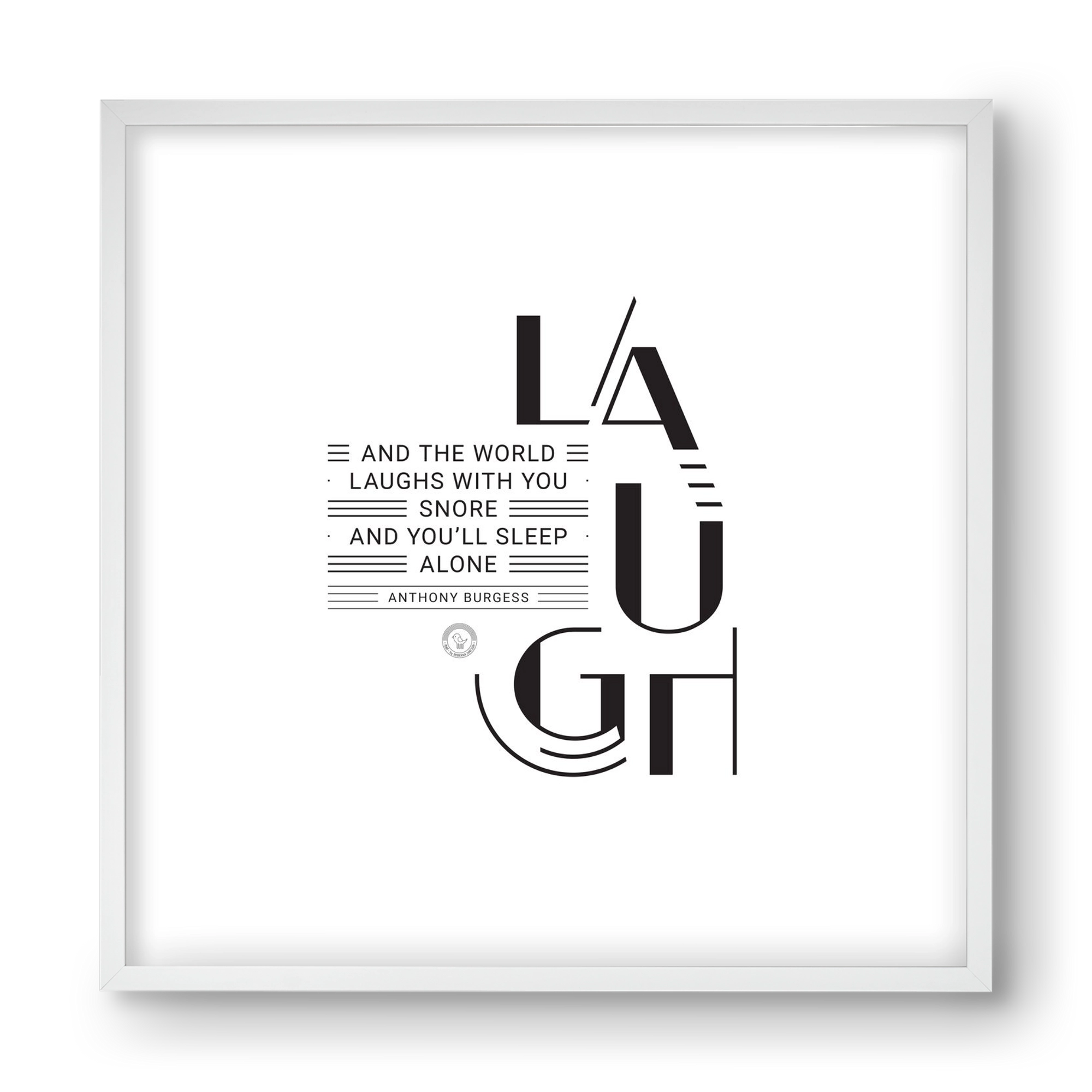 Laugh, 40x40 cm (40x40 cm), Fehér keret
