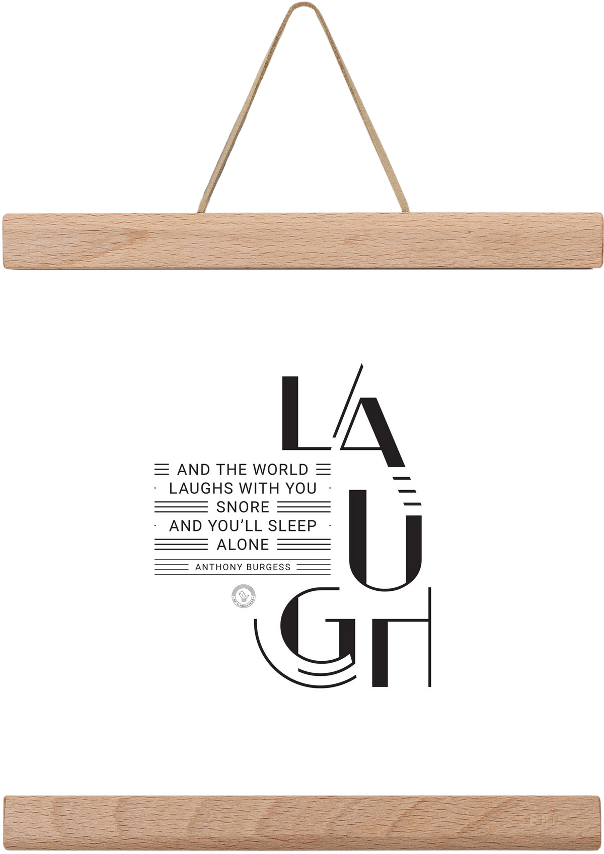 Laugh, 20x20 cm (20x20 cm), Tölgy akasztó