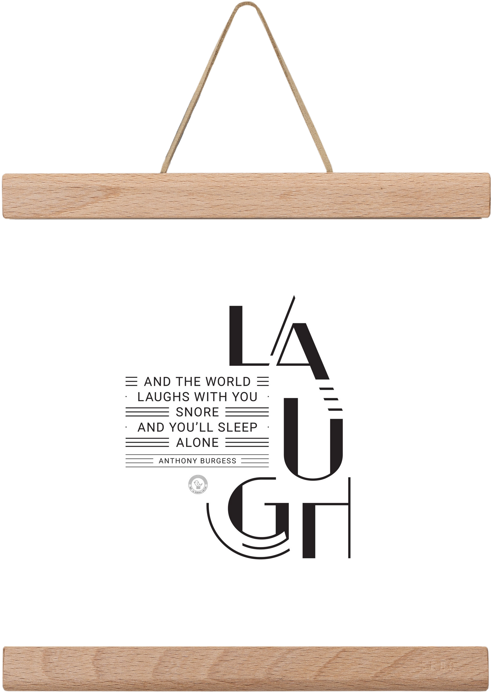 Laugh, 20x20 cm (20x20 cm), Tölgy akasztó