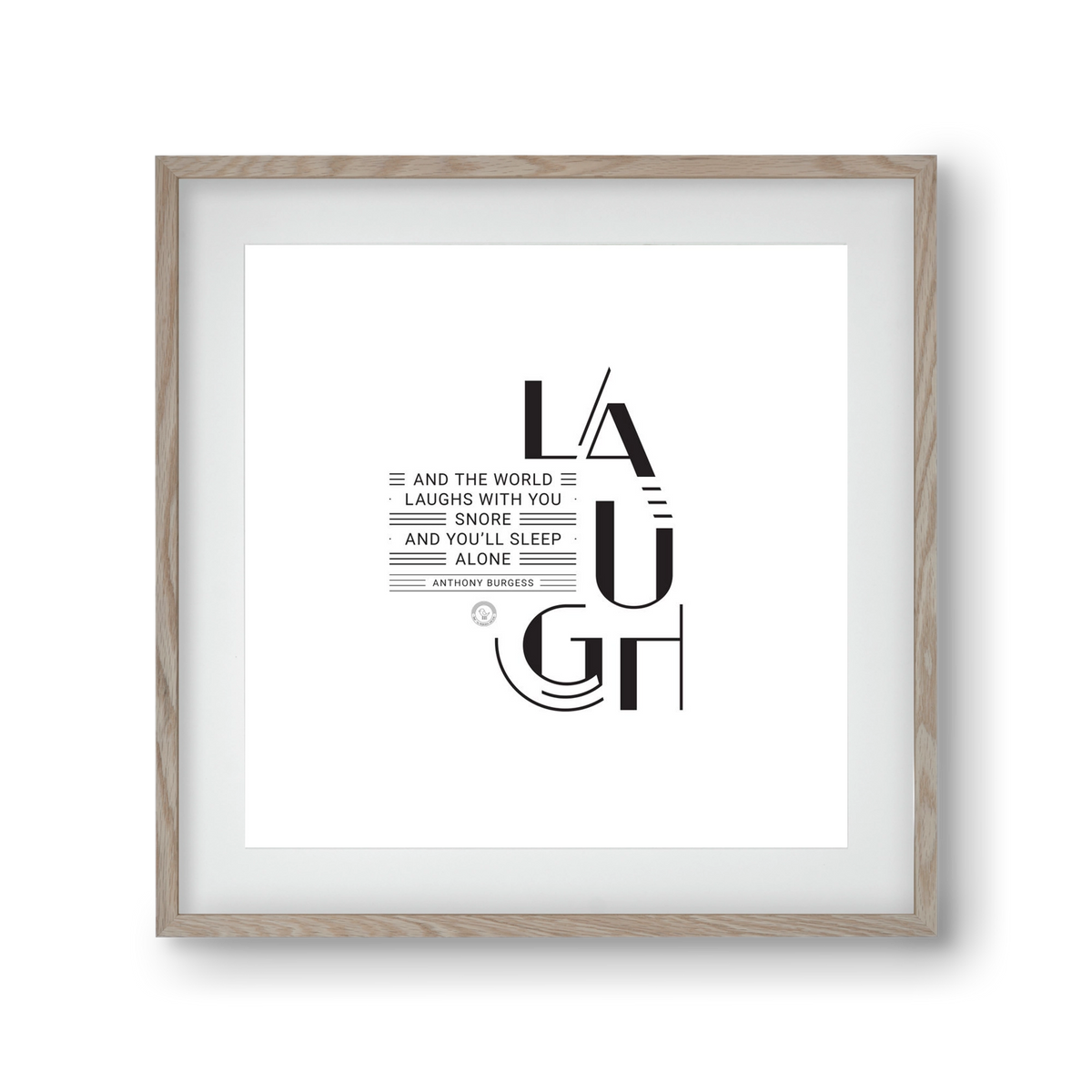 Laugh, 30x30 cm (20x20 cm), Tölgy keret, paszpartuval