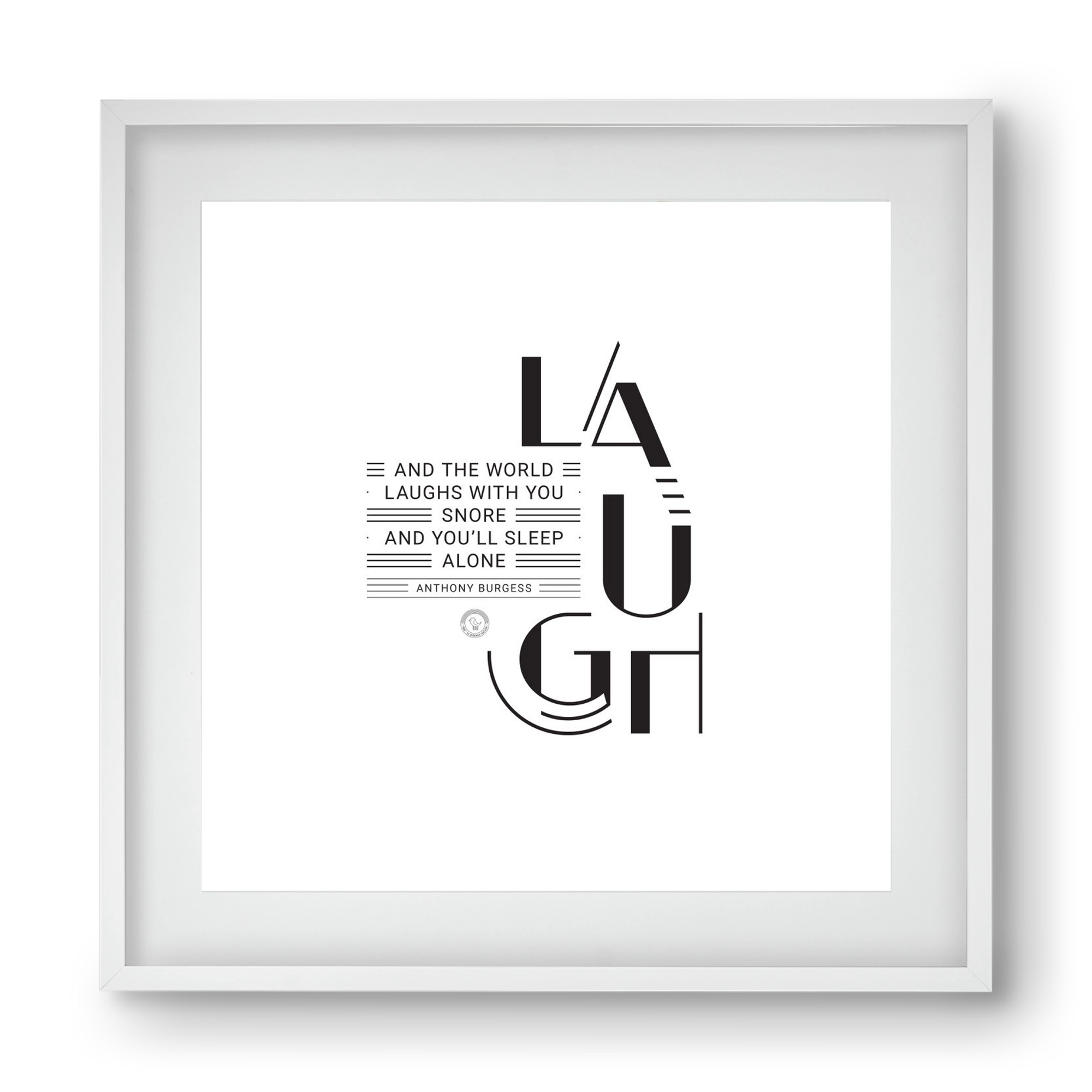 Laugh, 40x40 cm (30x30 cm), Fehér keret, paszpartuval