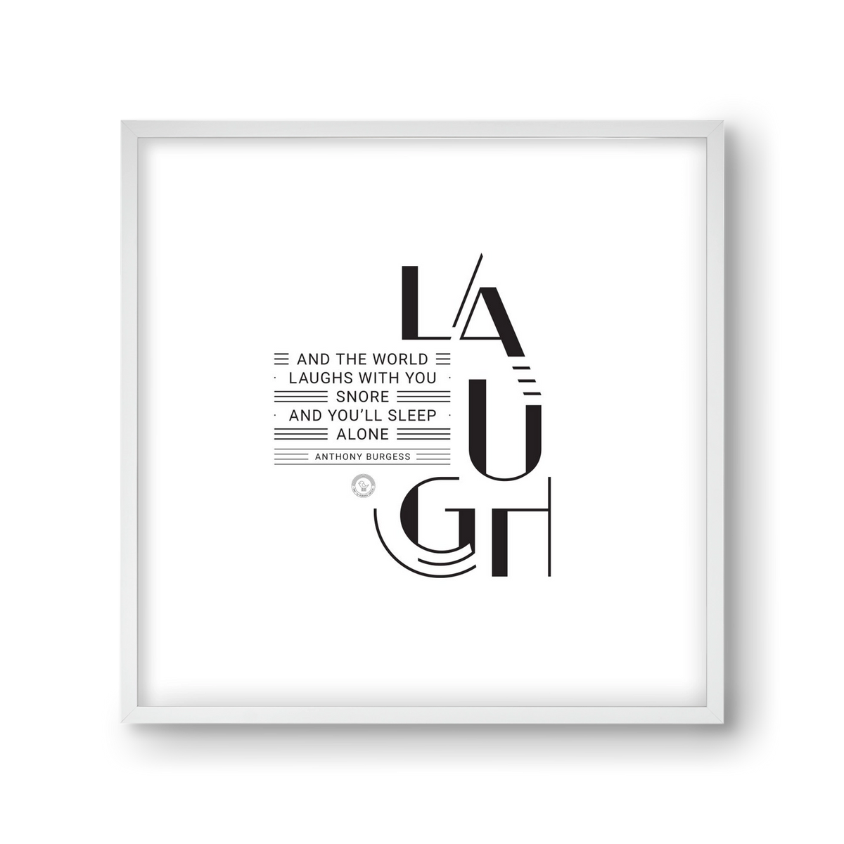 Laugh, 30x30 cm (30x30 cm), Fehér keret