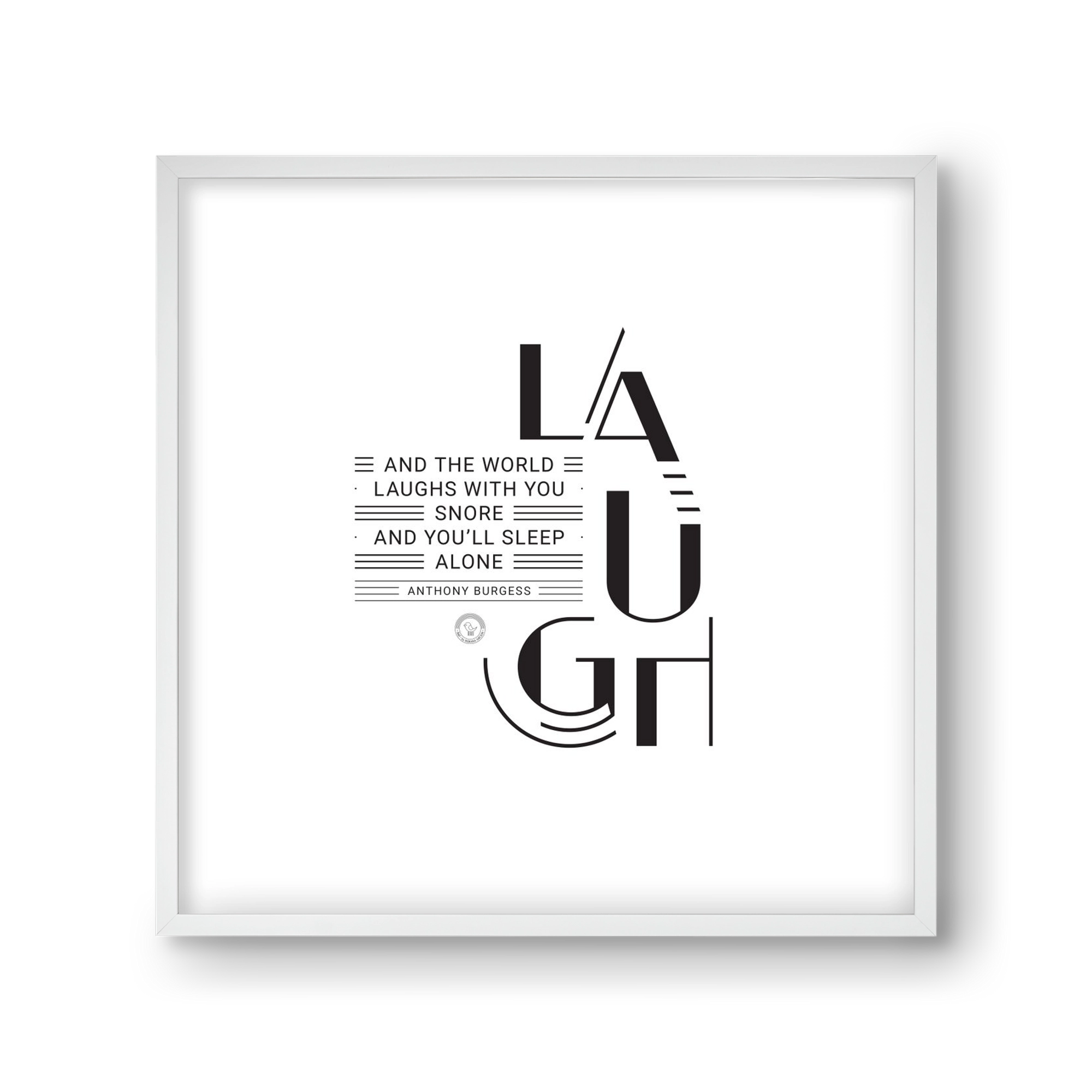 Laugh, 30x30 cm (30x30 cm), Fehér keret