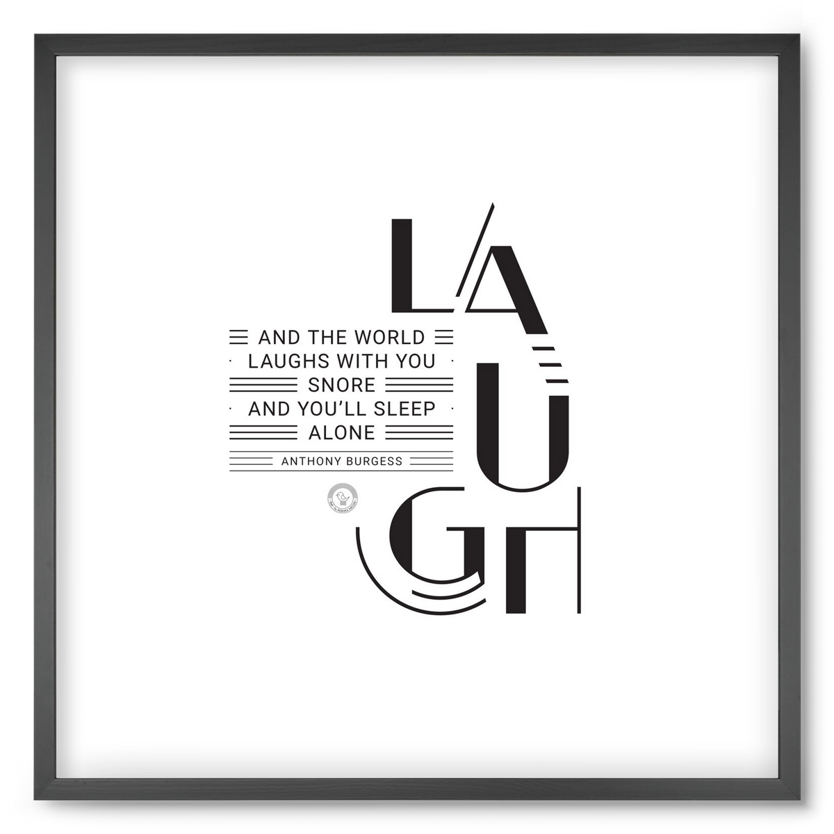 Laugh, 50x50 cm (50x50 cm), Fekete keret