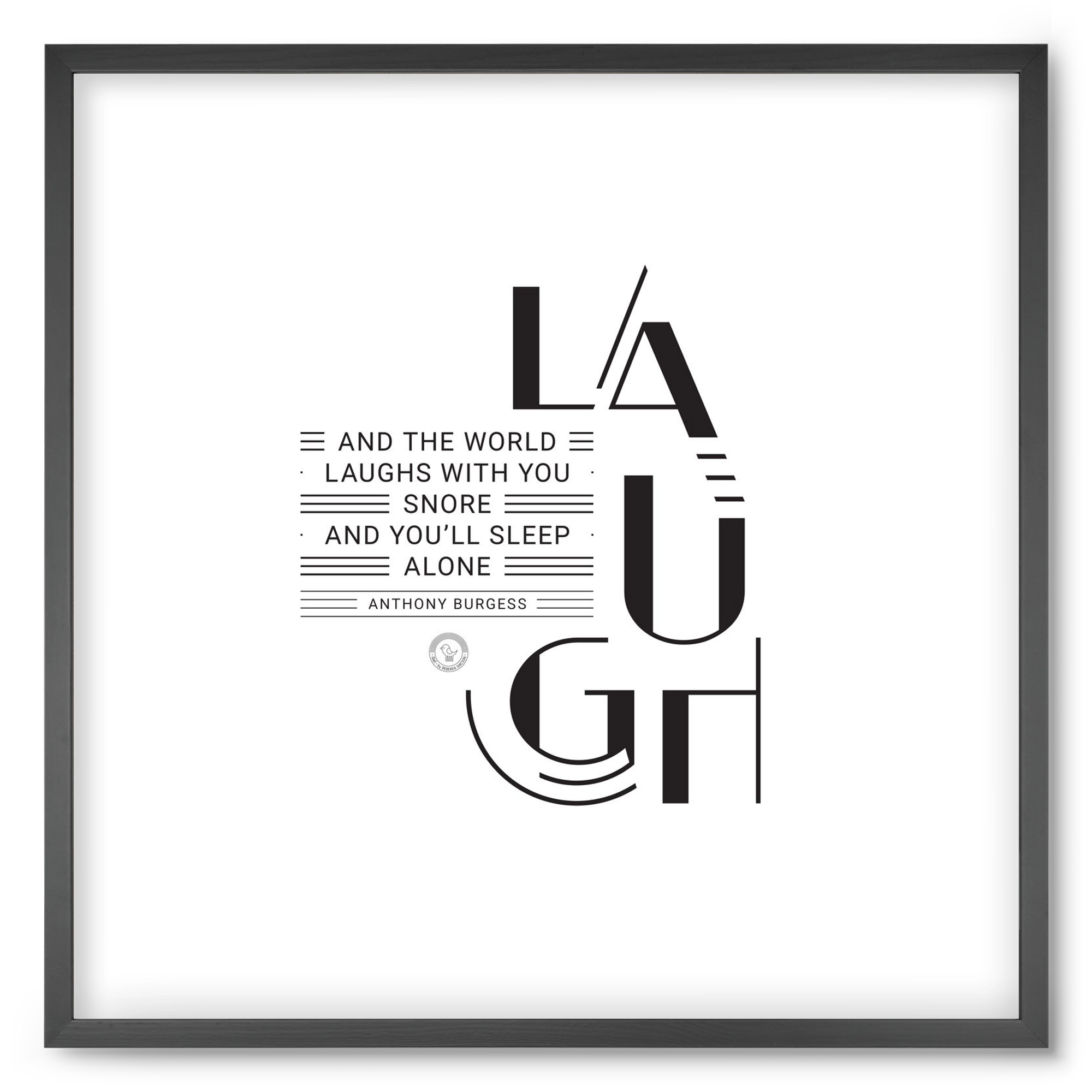 Laugh, 50x50 cm (50x50 cm), Fekete keret