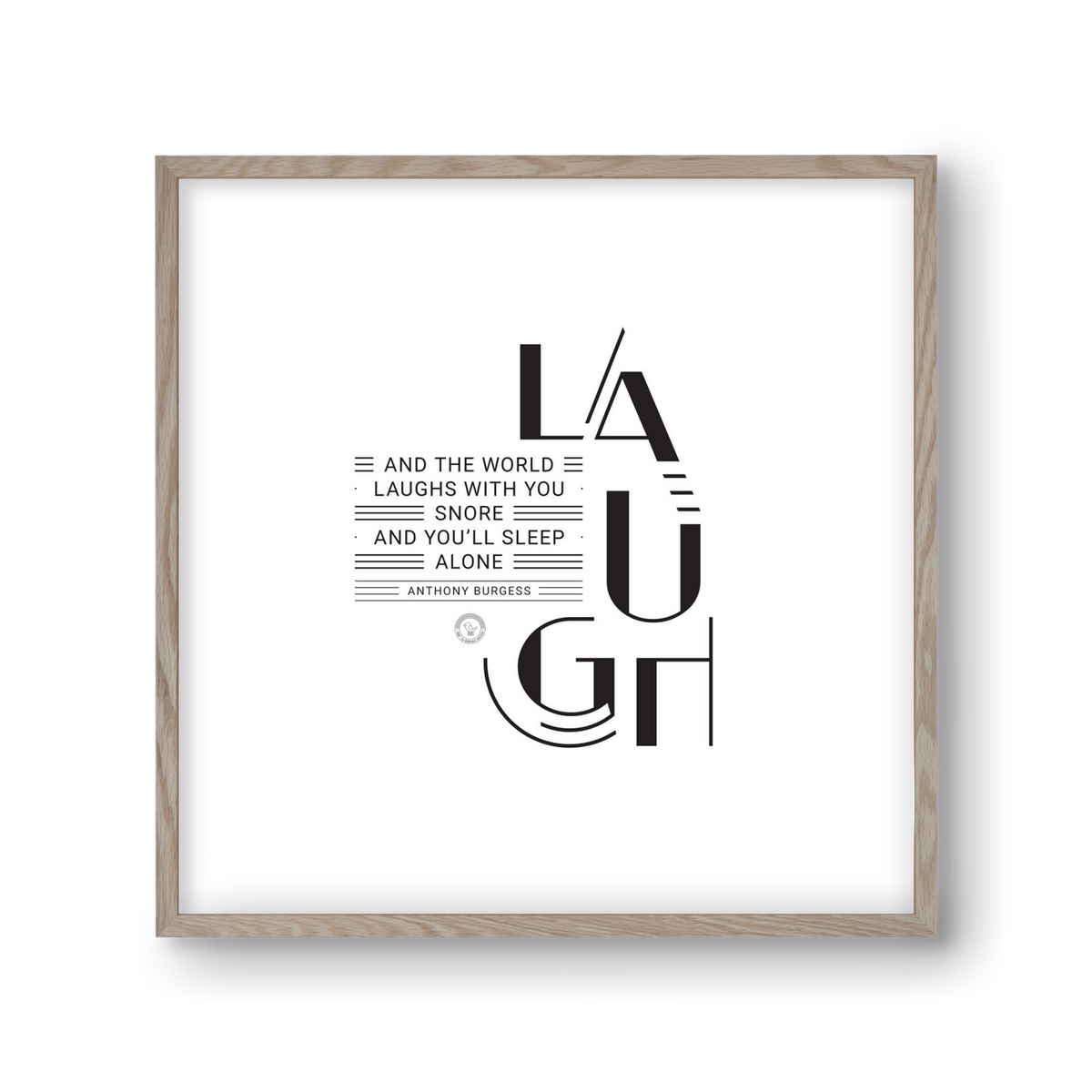 Laugh, 30x30 cm (30x30 cm), Tölgy keret
