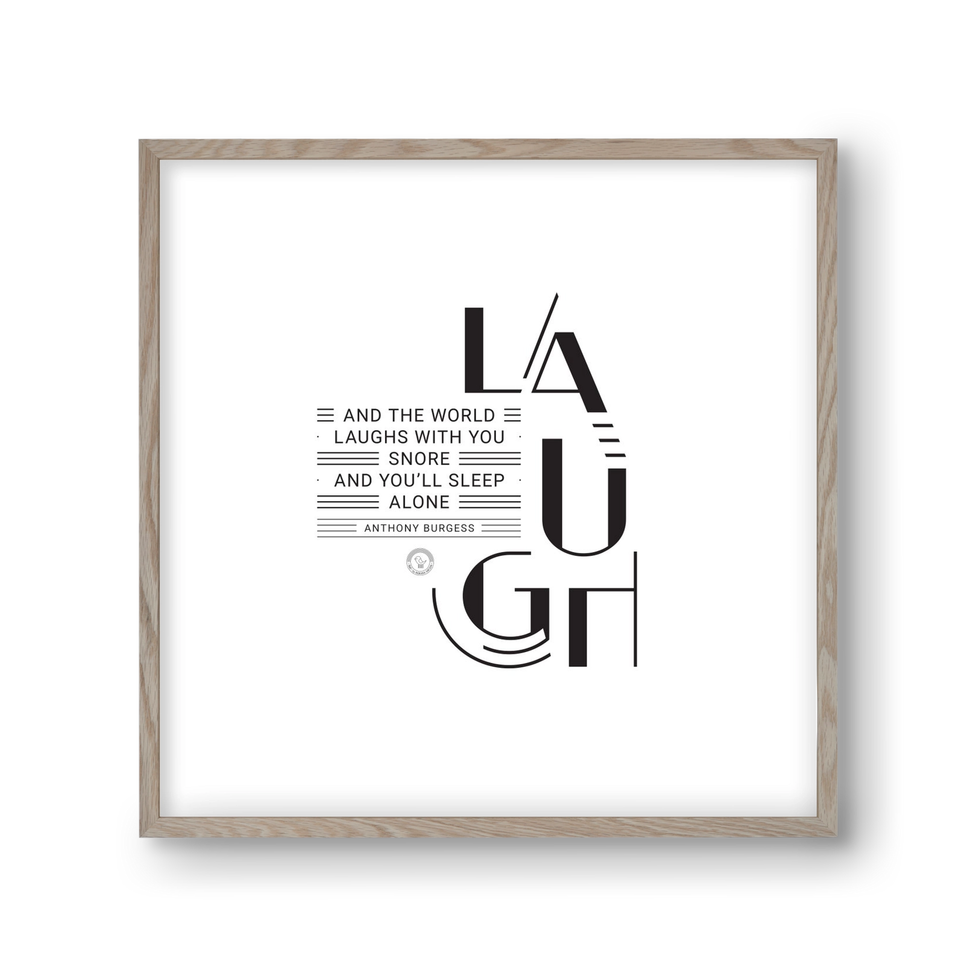 Laugh, 30x30 cm (30x30 cm), Tölgy keret