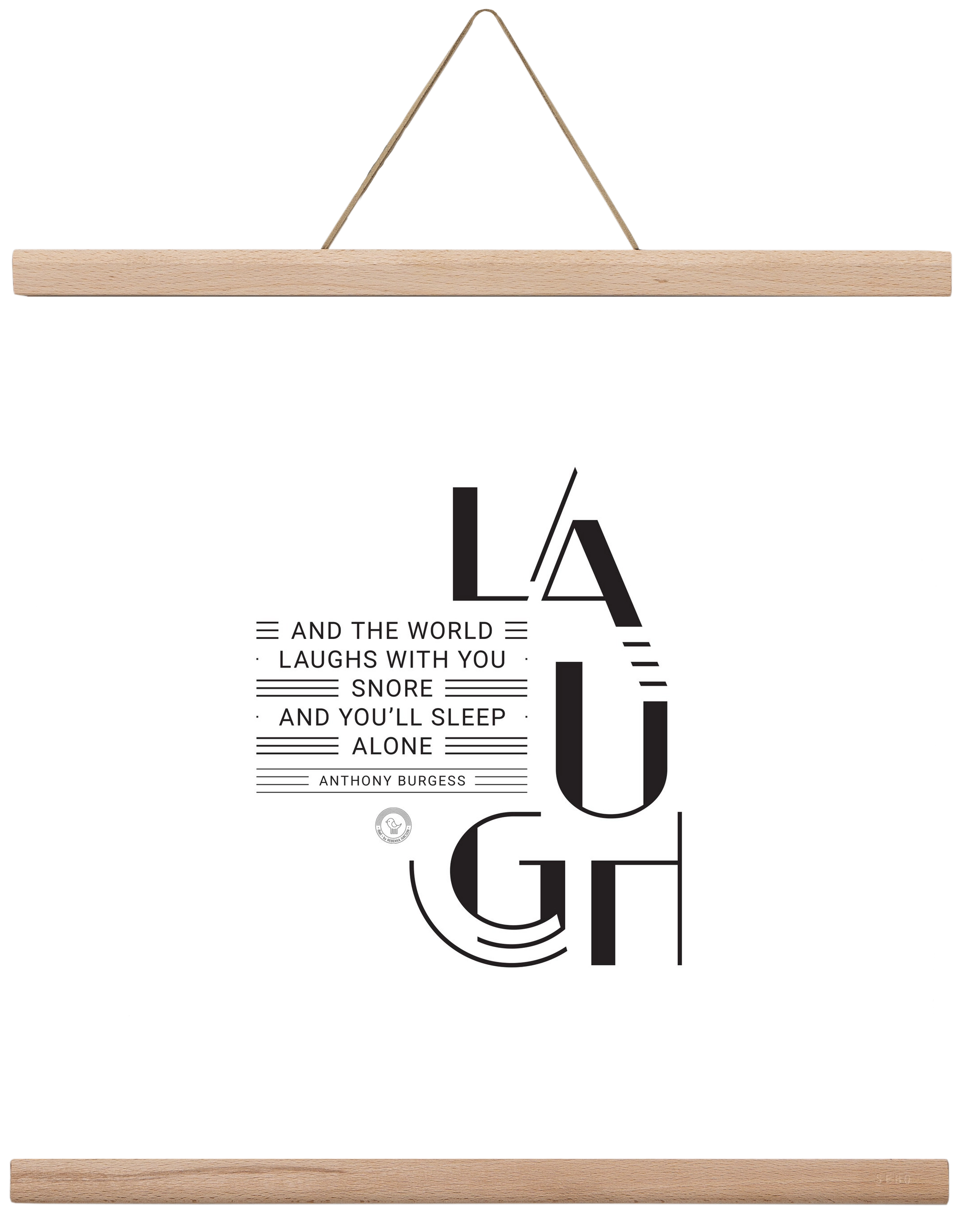 Laugh, 40x40 cm (40x40 cm), Tölgy akasztó