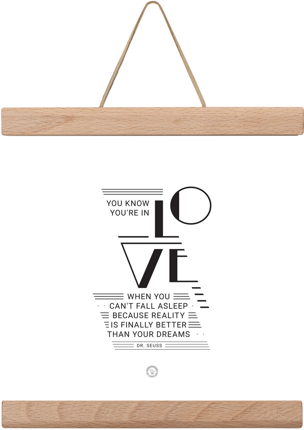 Love, 20x20 cm (20x20 cm), Tölgy akasztó