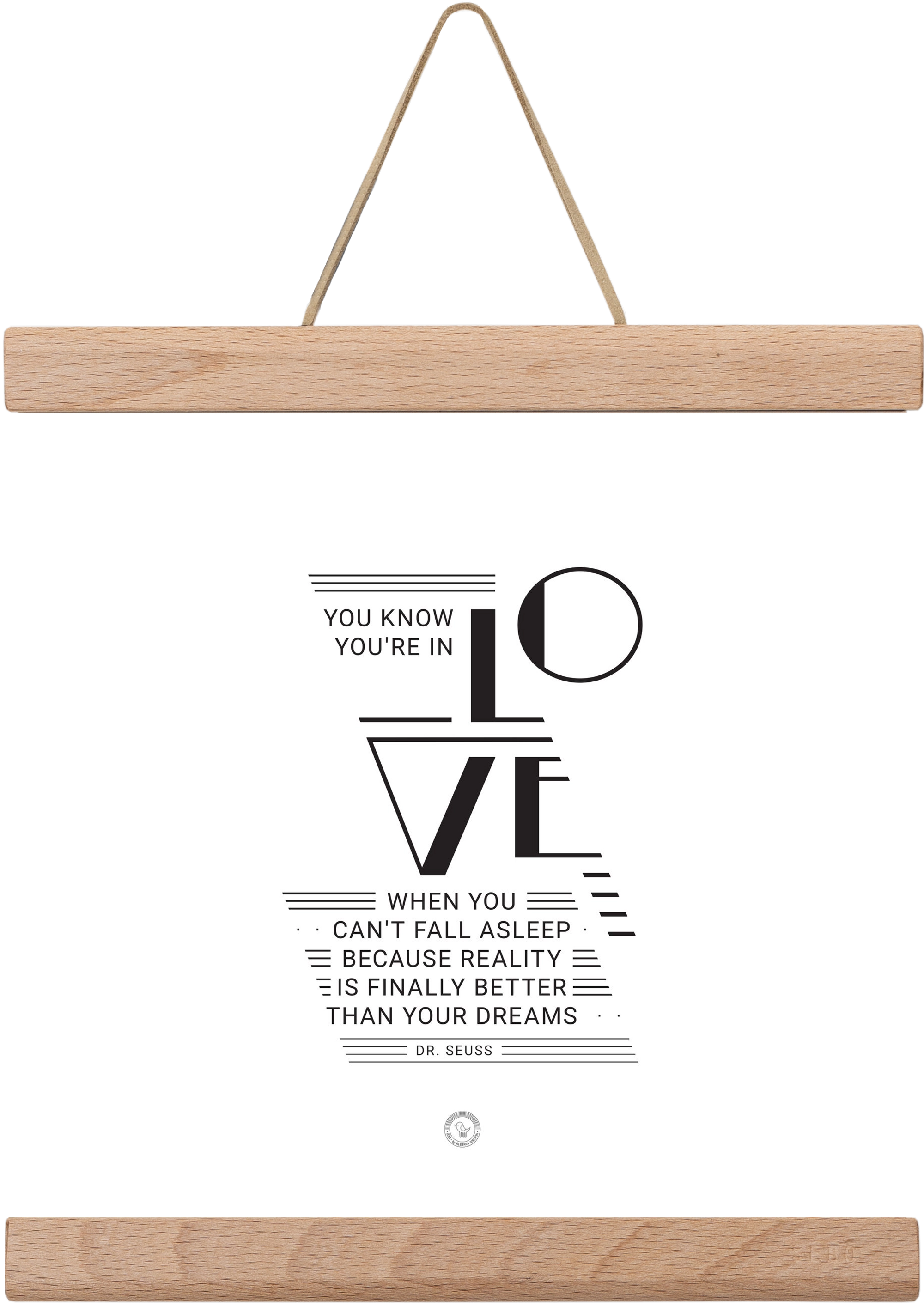 Love, 20x20 cm (20x20 cm), Tölgy akasztó