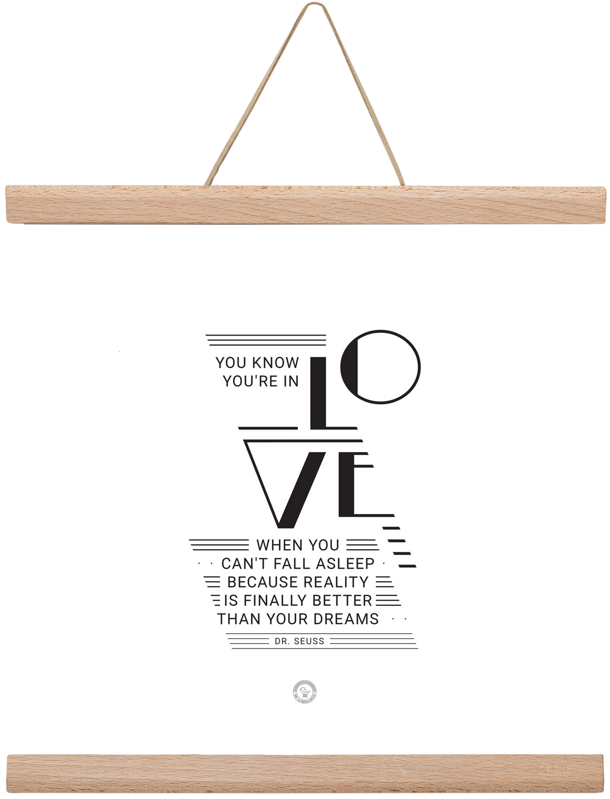 Love, 30x30 cm (30x30 cm), Tölgy akasztó