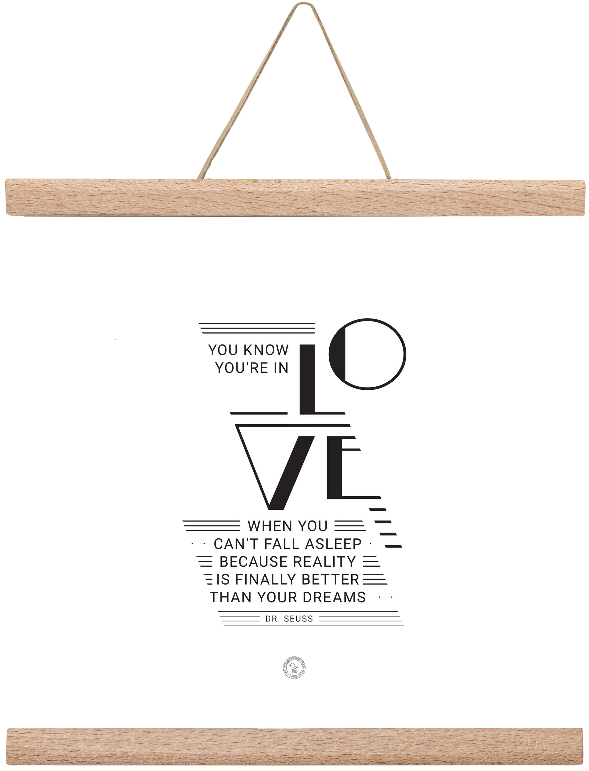 Love, 30x30 cm (30x30 cm), Tölgy akasztó