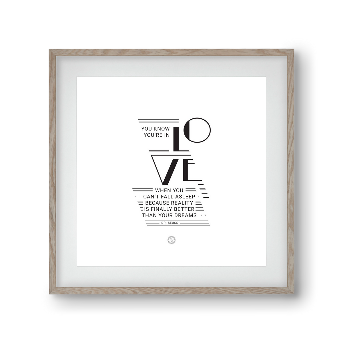 Love, 30x30 cm (20x20 cm), Tölgy keret, paszpartuval