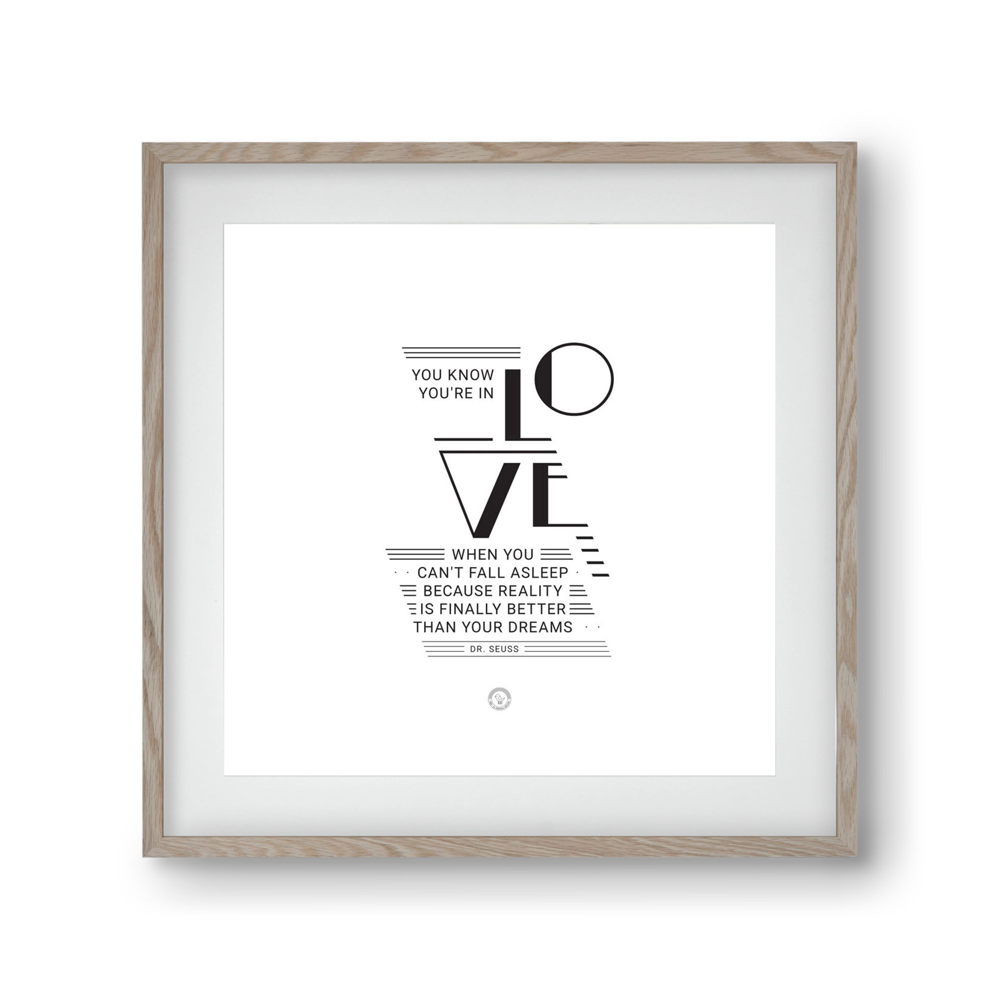 Love, 30x30 cm (20x20 cm), Tölgy keret, paszpartuval