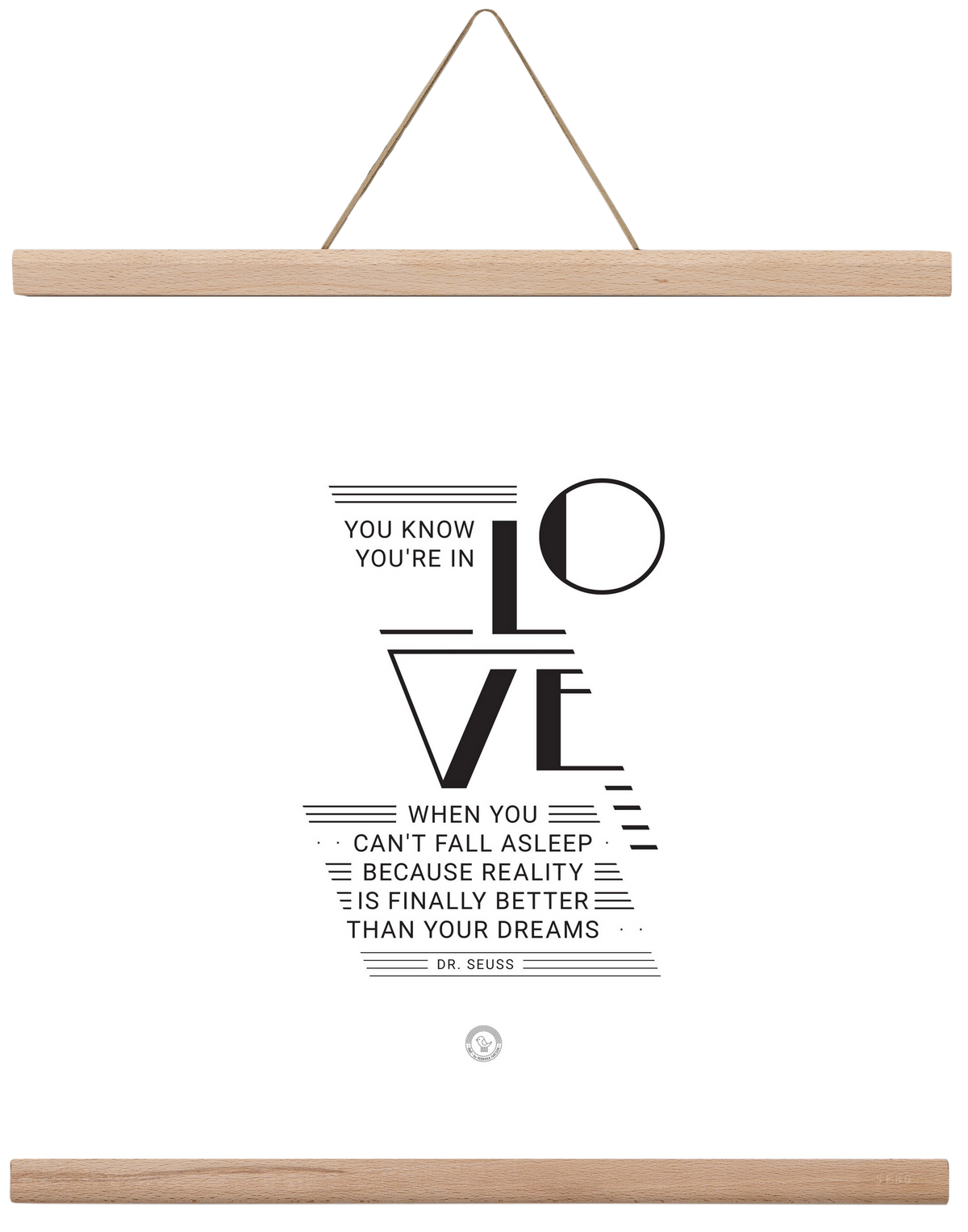 Love, 40x40 cm (40x40 cm), Tölgy akasztó