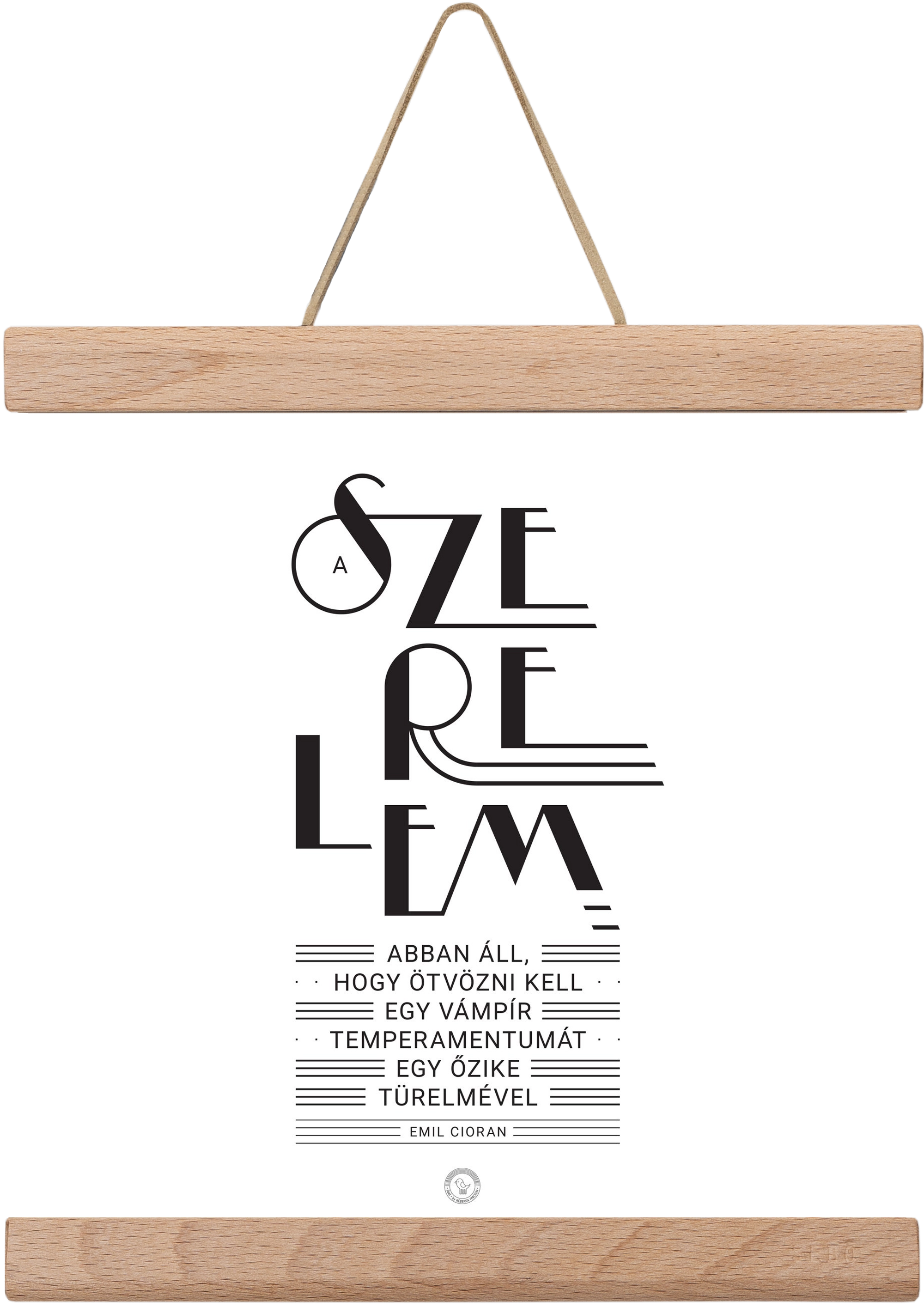 Szerelem, 20x20 cm (20x20 cm), Tölgy akasztó