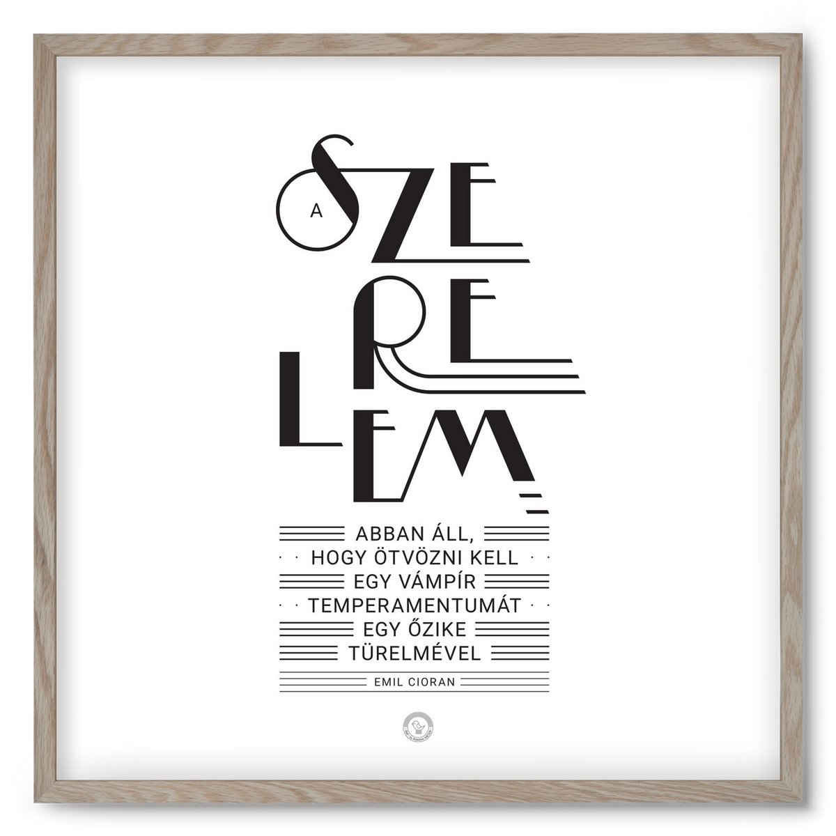 Szerelem, 50x50 cm (50x50 cm), Tölgy keret