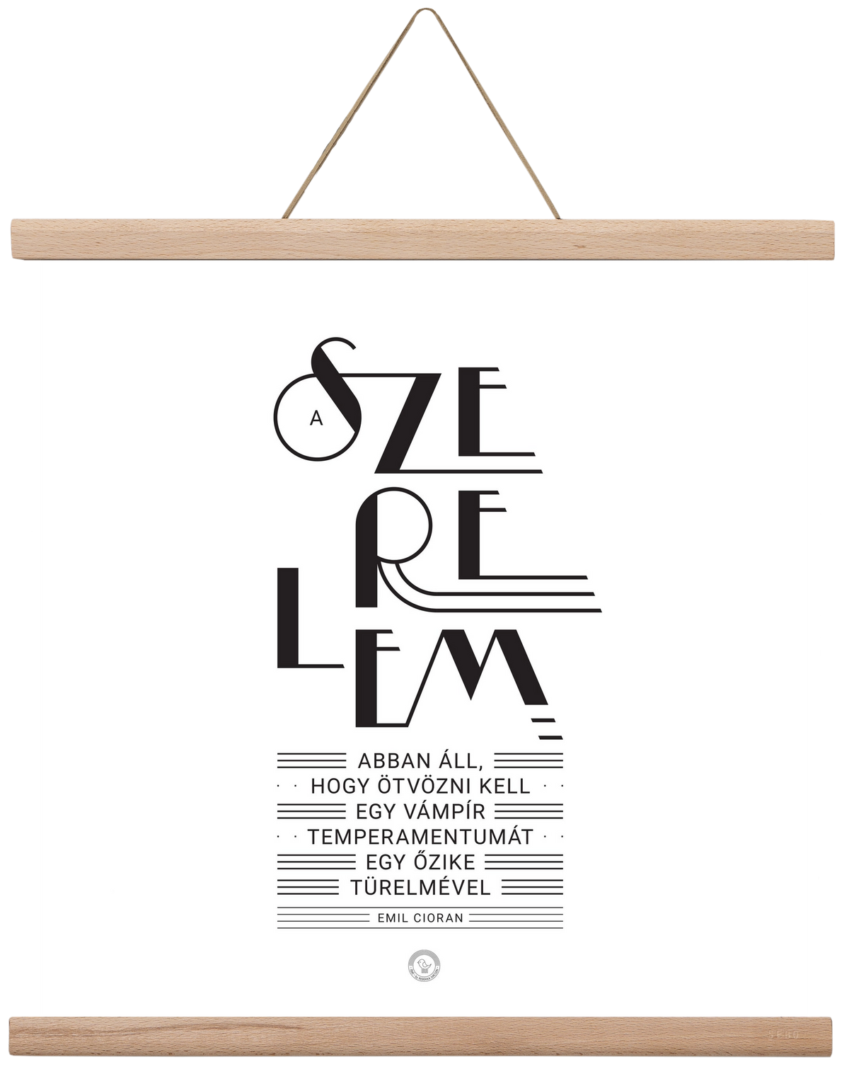 Szerelem, 40x40 cm (40x40 cm), Tölgy akasztó