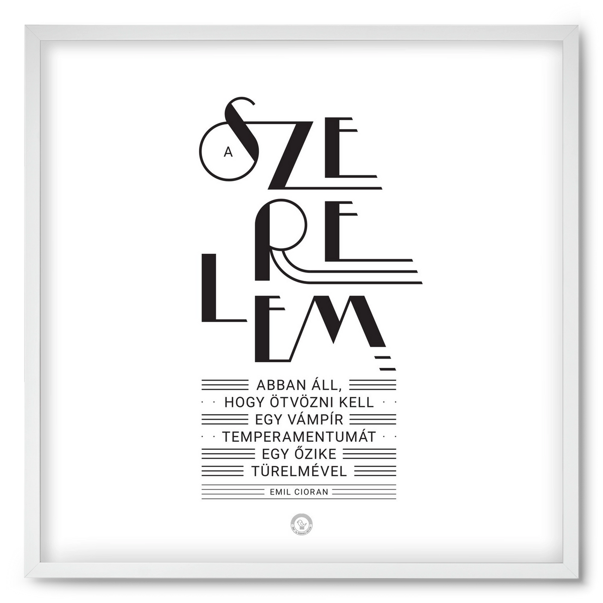 Szerelem, 50x50 cm (50x50 cm), Fehér keret