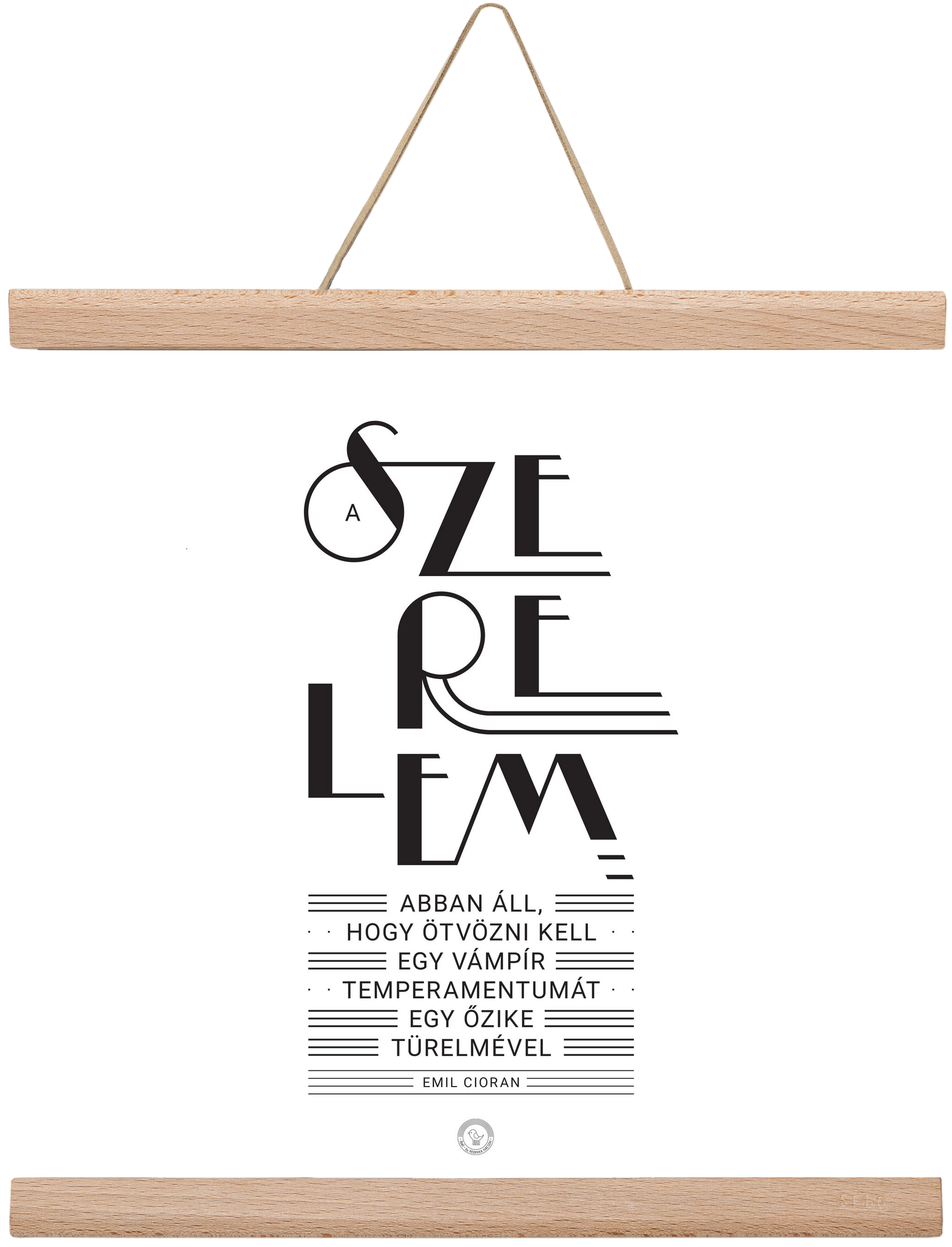 Szerelem, 30x30 cm (30x30 cm), Tölgy akasztó