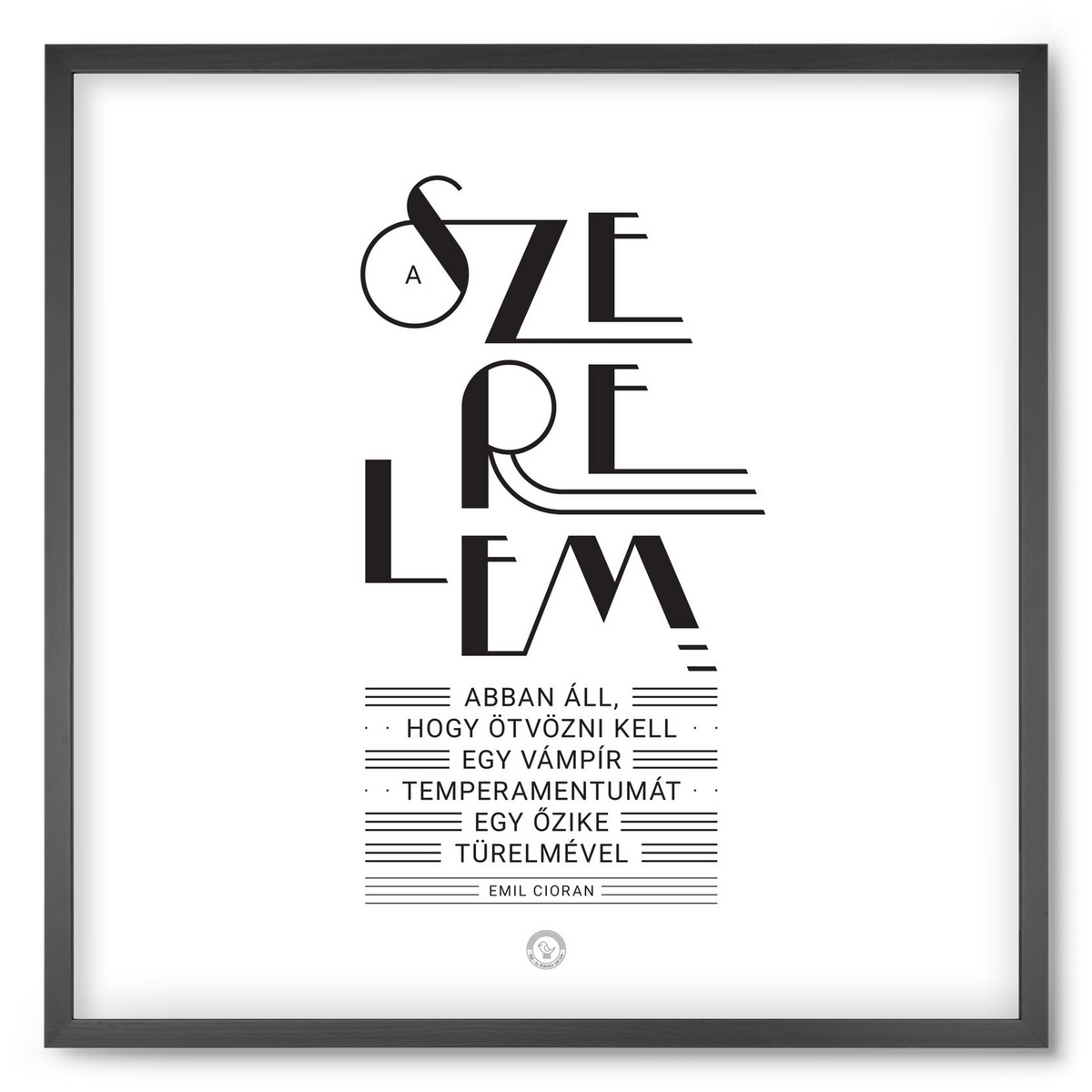 Szerelem, 50x50 cm (50x50 cm), Fekete keret