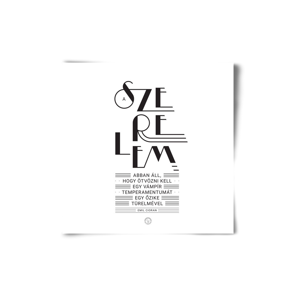 Szerelem, 20x20 cm, Keret nélkül