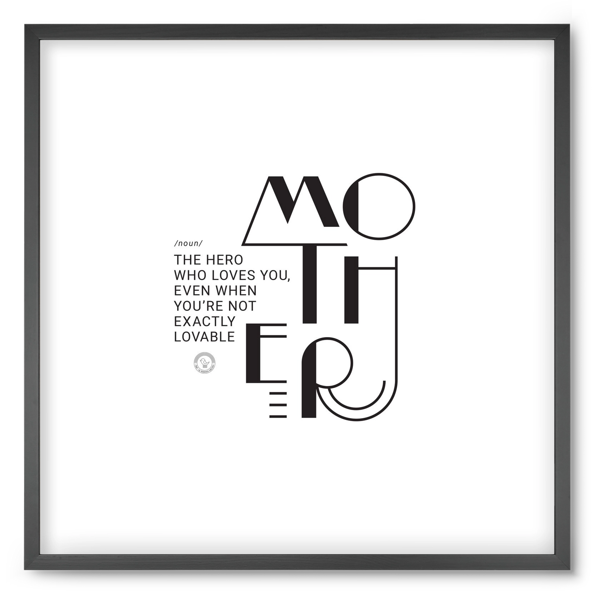 Mother_01, 50x50 cm (50x50 cm), Fekete keret