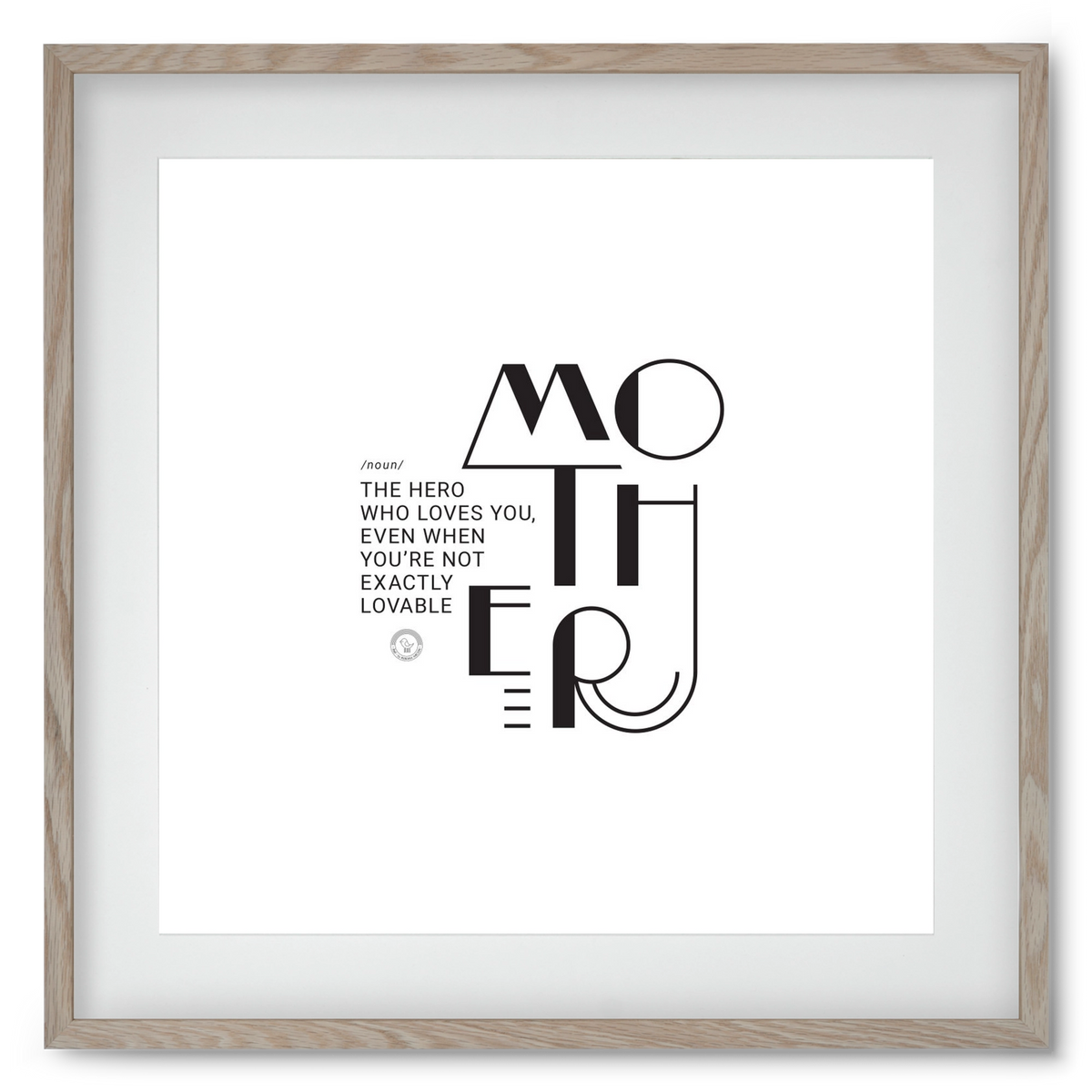 Mother_01, 50x50 cm (40x40 cm), Tölgy keret, paszpartuval