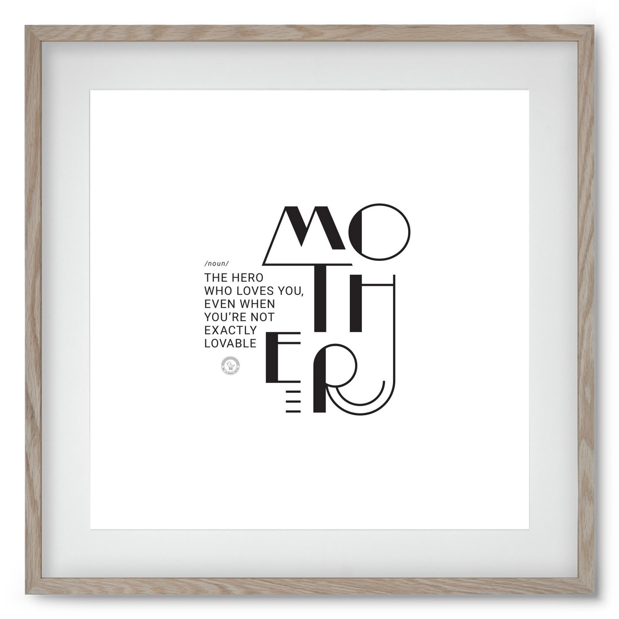 Mother_01, 50x50 cm (40x40 cm), Tölgy keret, paszpartuval
