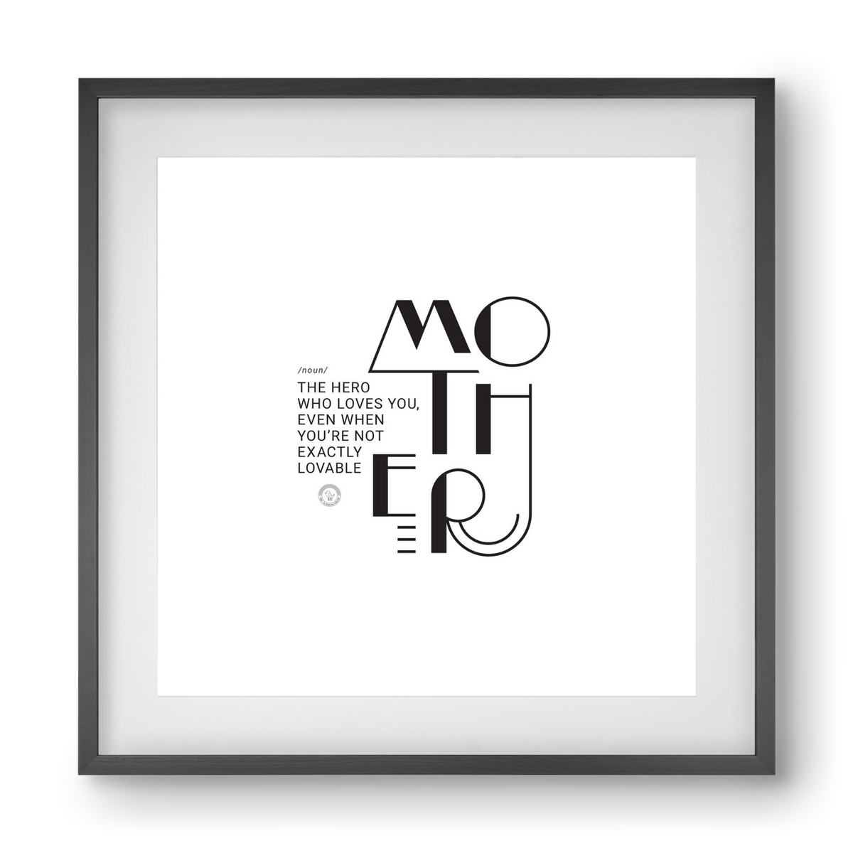 Mother_01, 40x40 cm (30x30 cm), Fekete keret, paszpartuval
