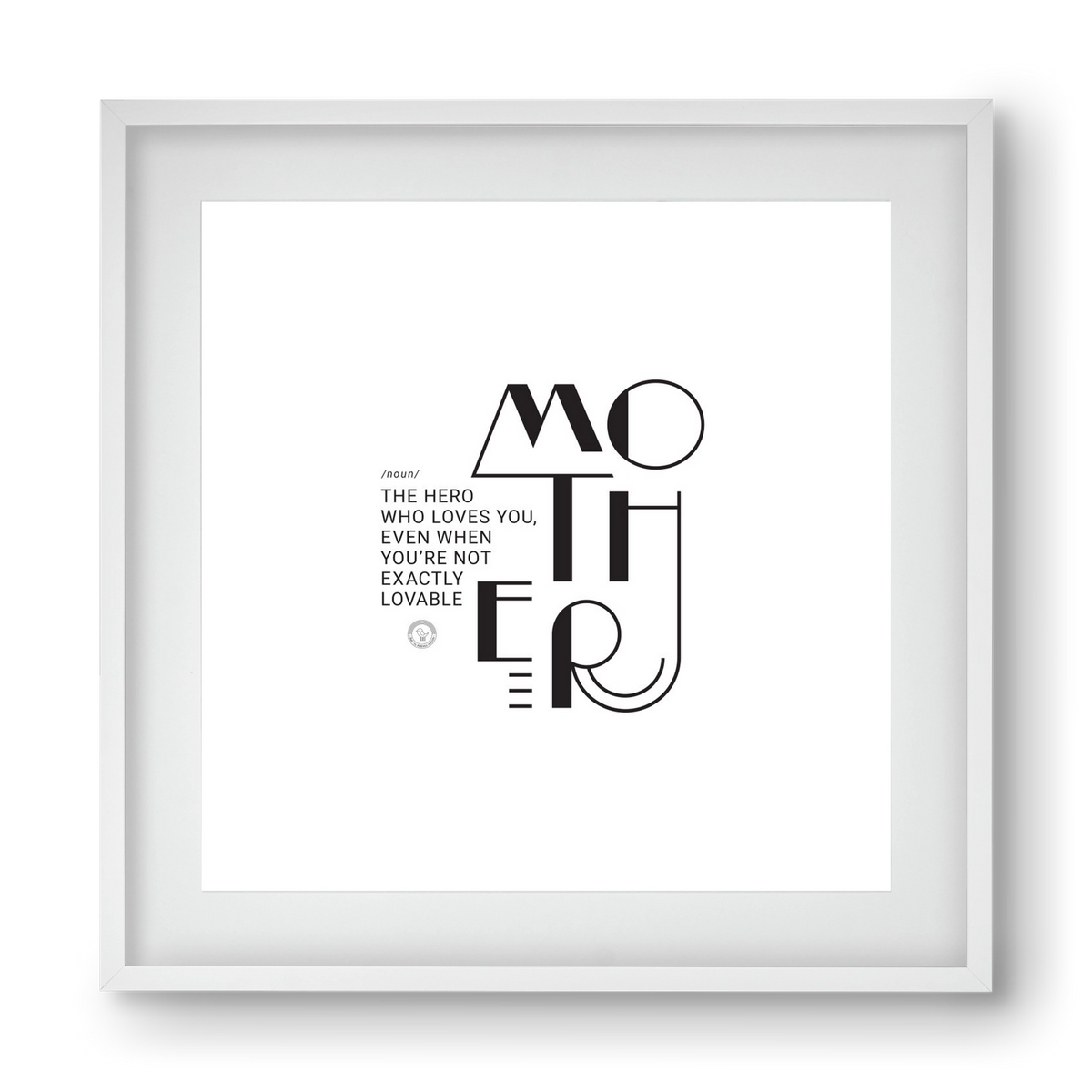 Mother_01, 40x40 cm (30x30 cm), Fehér keret, paszpartuval