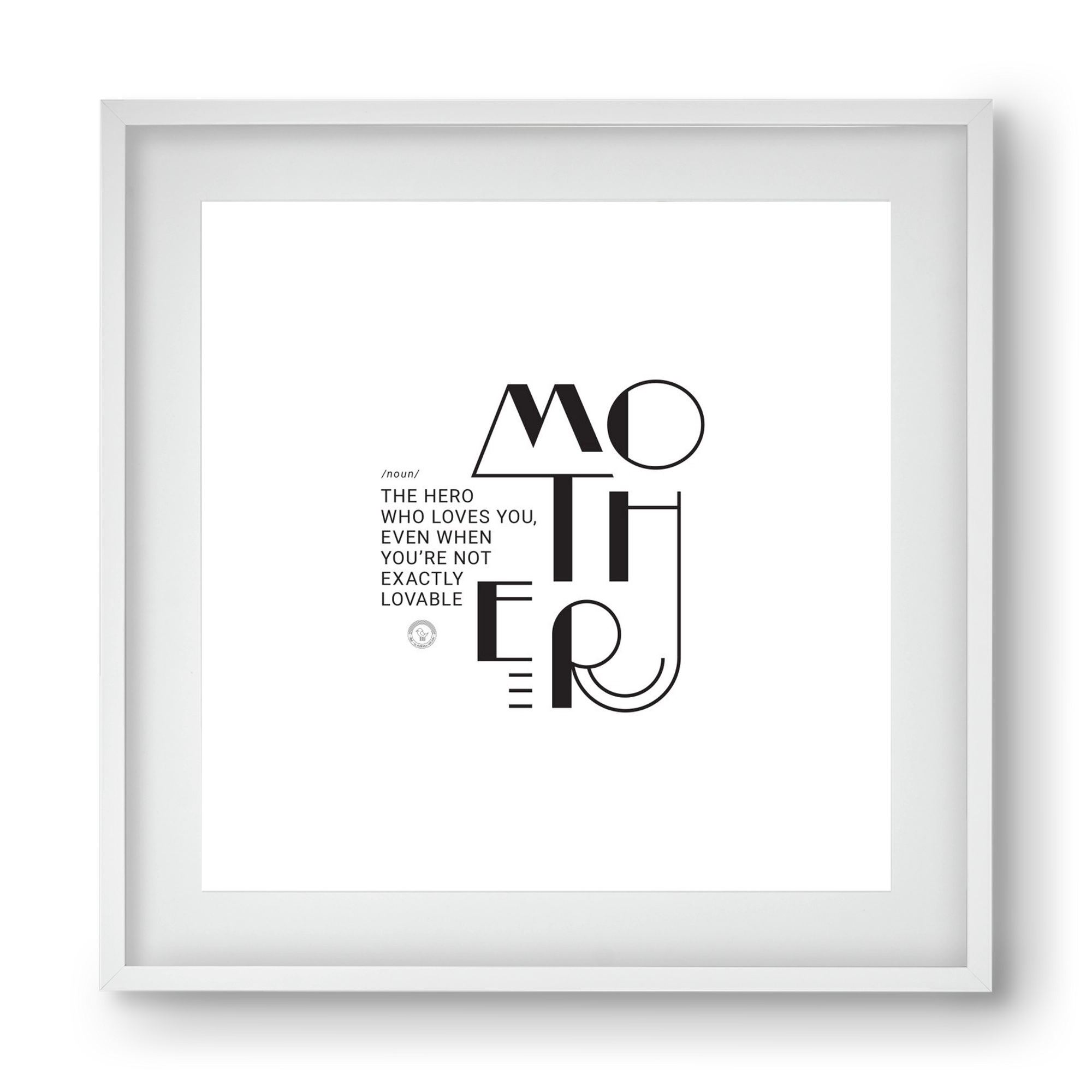 Mother_01, 40x40 cm (30x30 cm), Fehér keret, paszpartuval